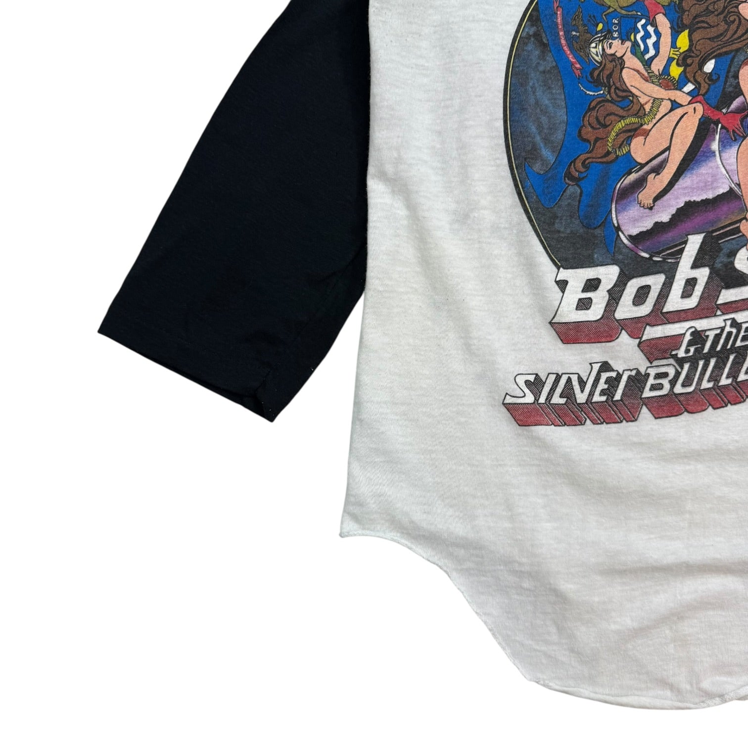 1983 Bob Seger And The Silver Bullet Band Raglan Tee Black/Whire