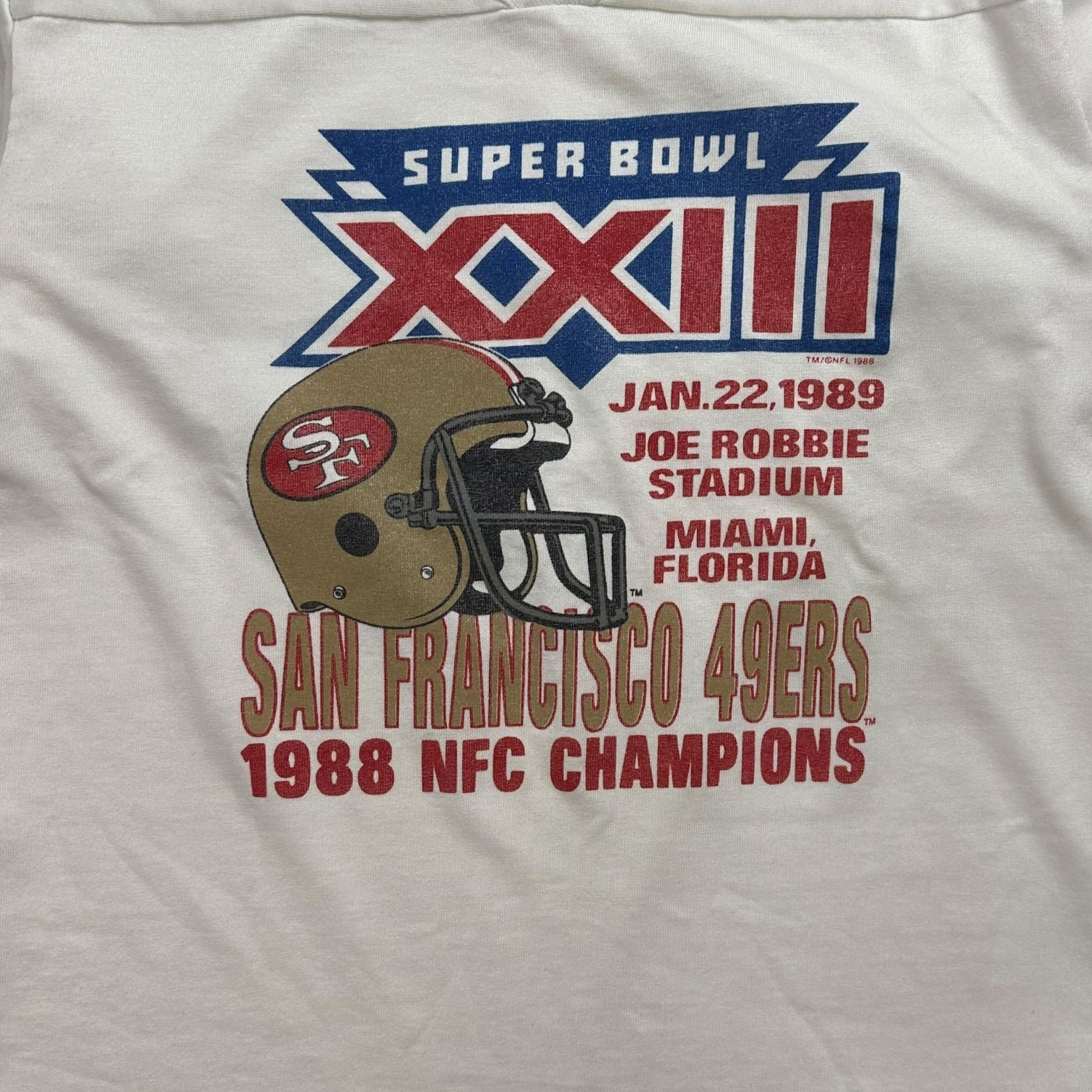 1988 San Francisco 49ers NFC Champs Tee White