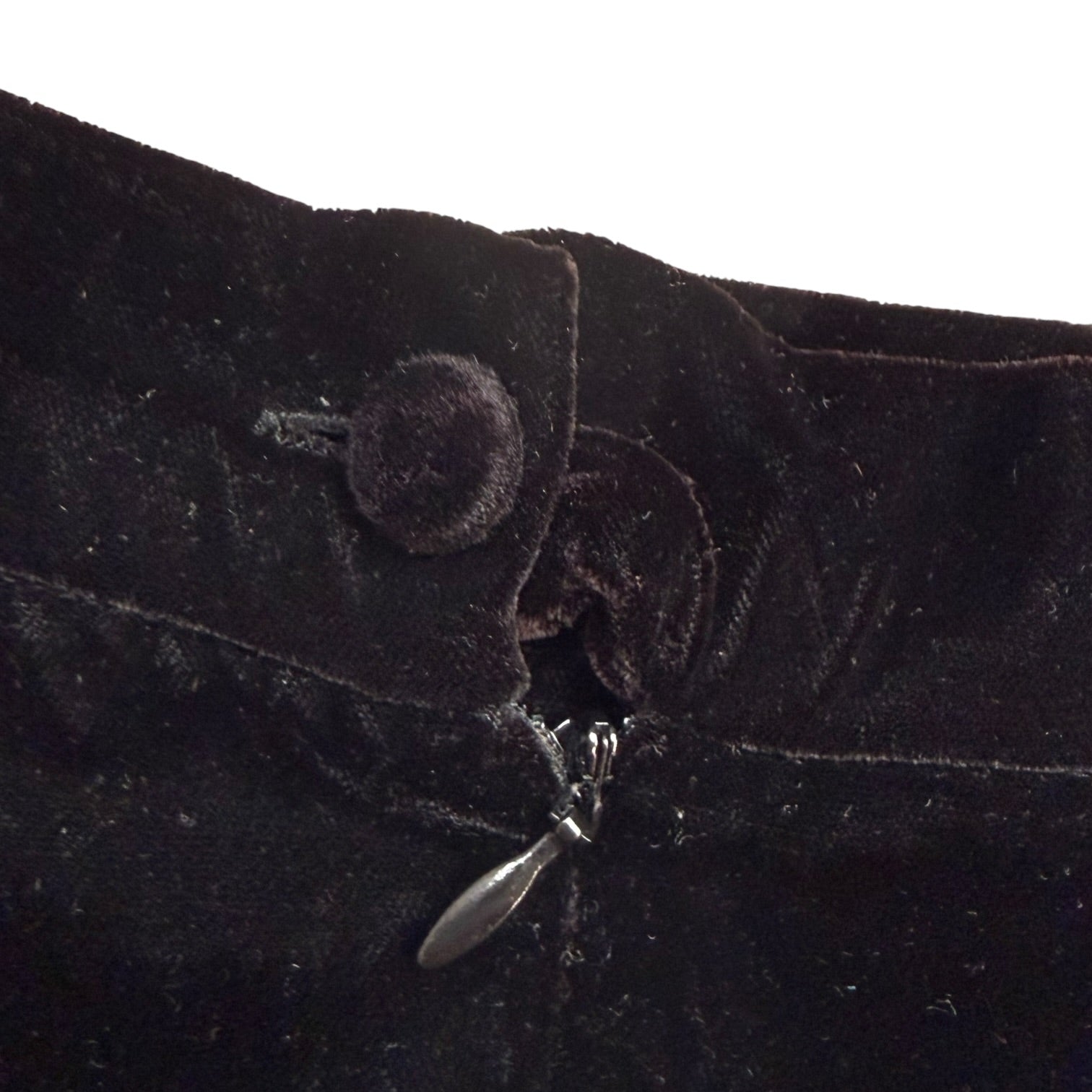 (W) Vintage Velvet Skirt Black