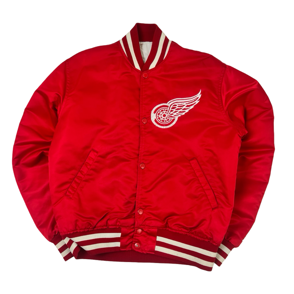 Vintage Detroit Red Wings Satin Bomber Jacket
