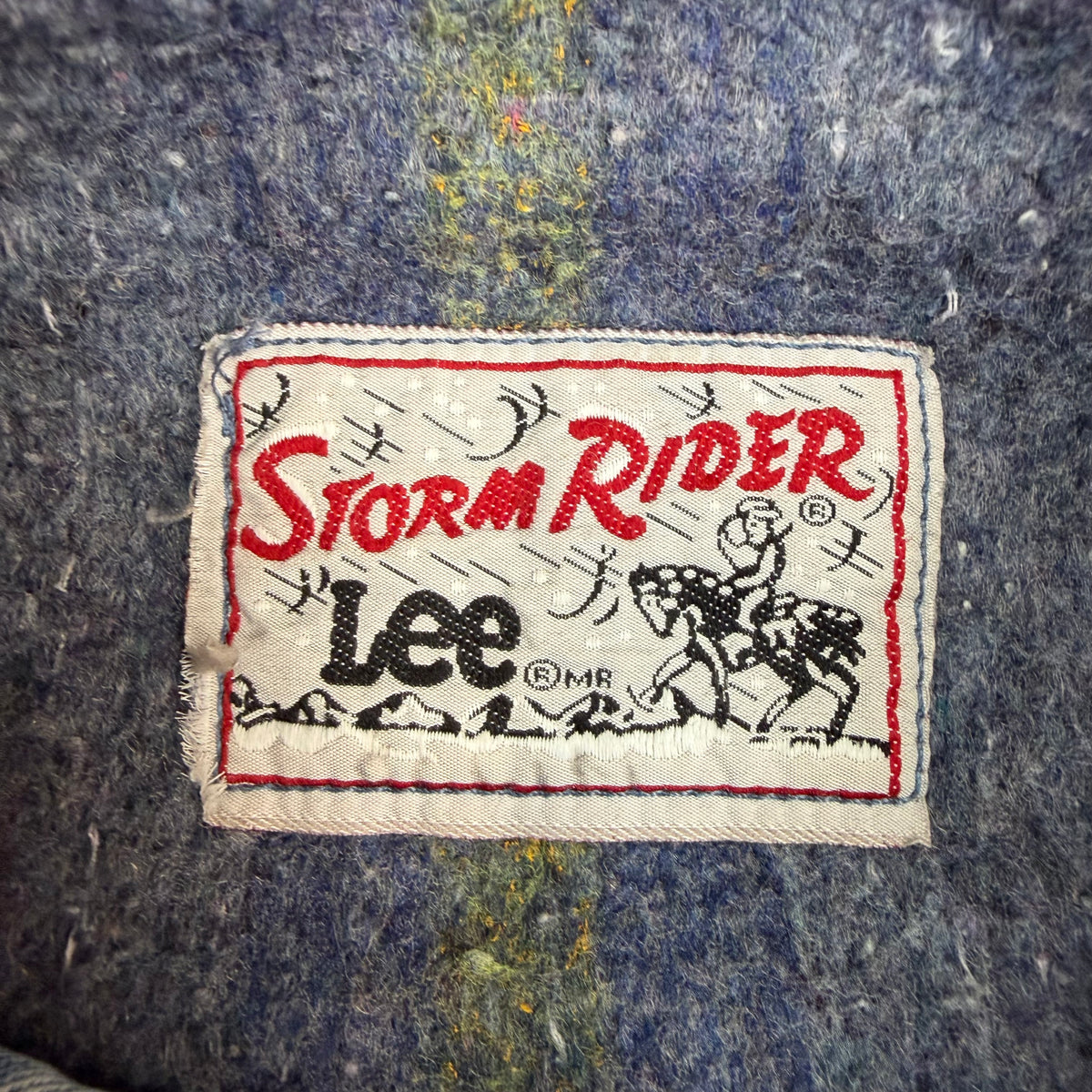 Vintage Lee Stormrider Blanket Lined Denim Trucker Jacket Blue