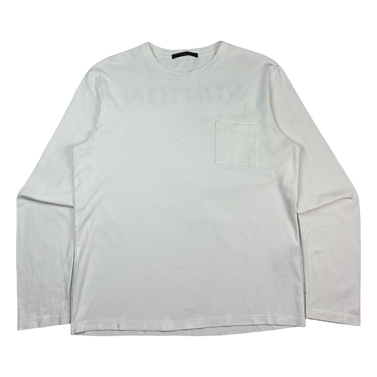 Louis Vuitton Pocket Script L/S Shirt White