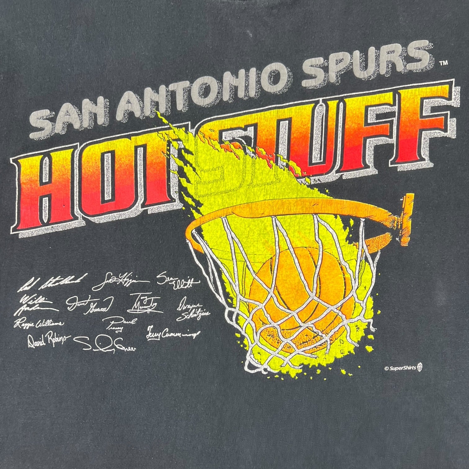 Vintage 1990s Spurs “Hot Stuff” T-Shirt Black