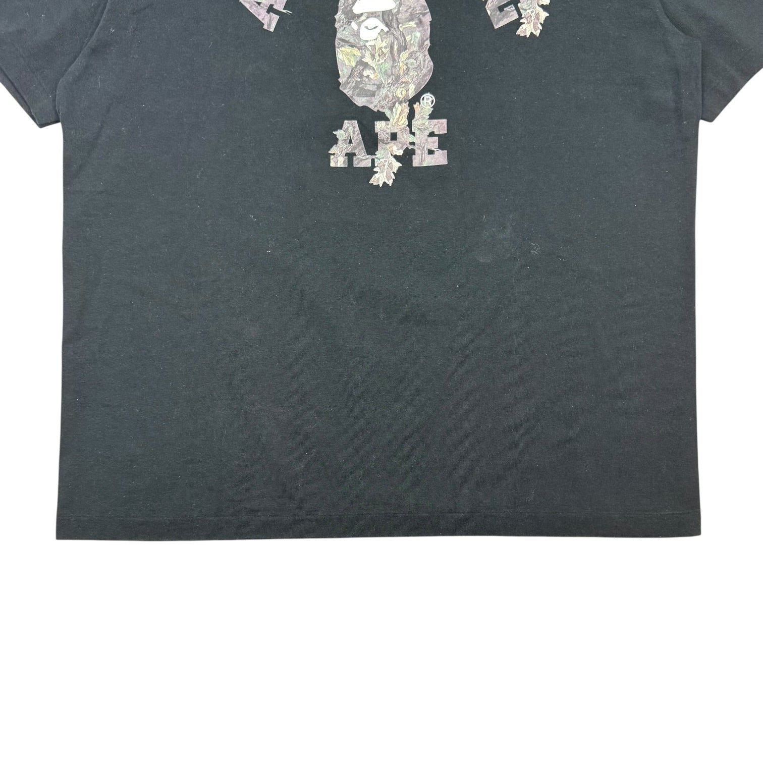 A Bathing Ape Tree Edge Camo College Tee Black