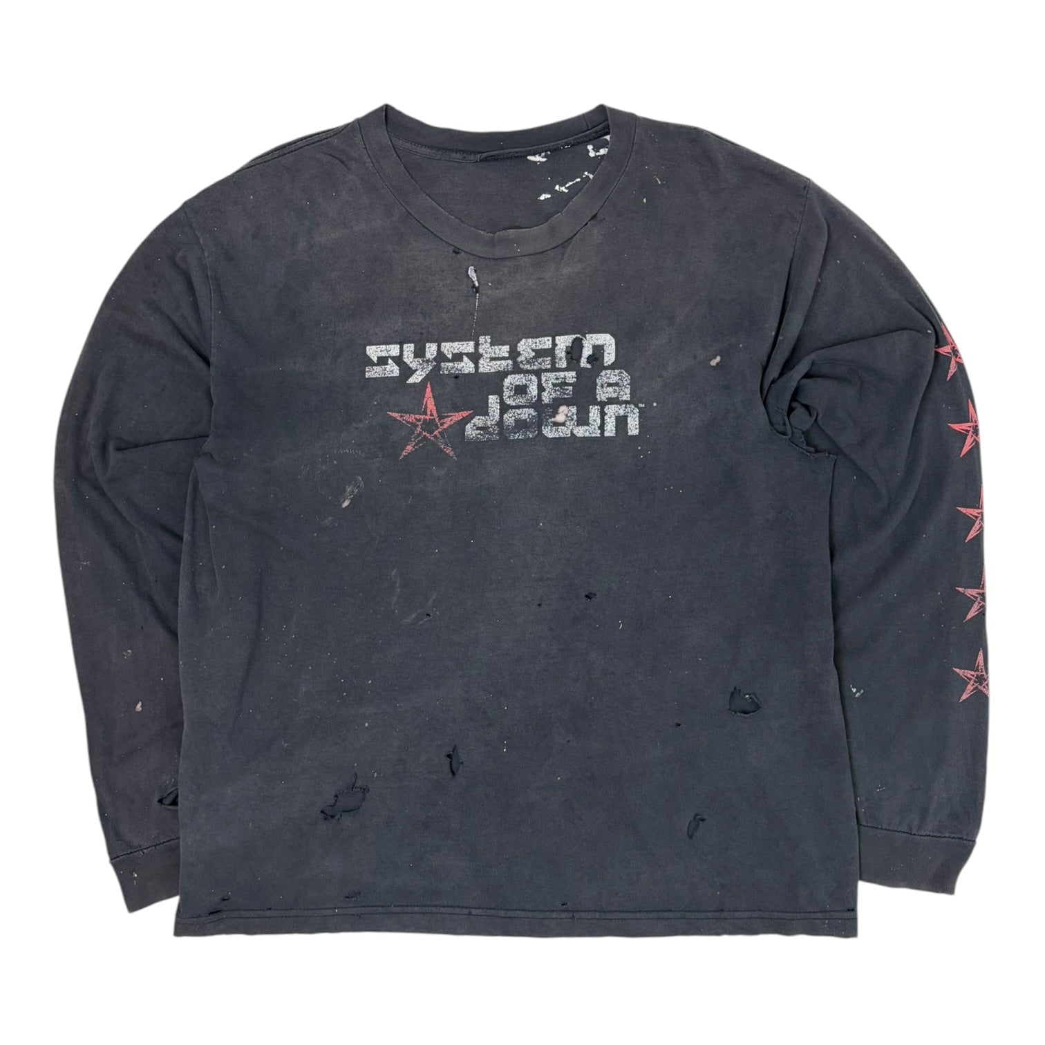 Vintage System Of A Down Distressed Longsleeve Black
