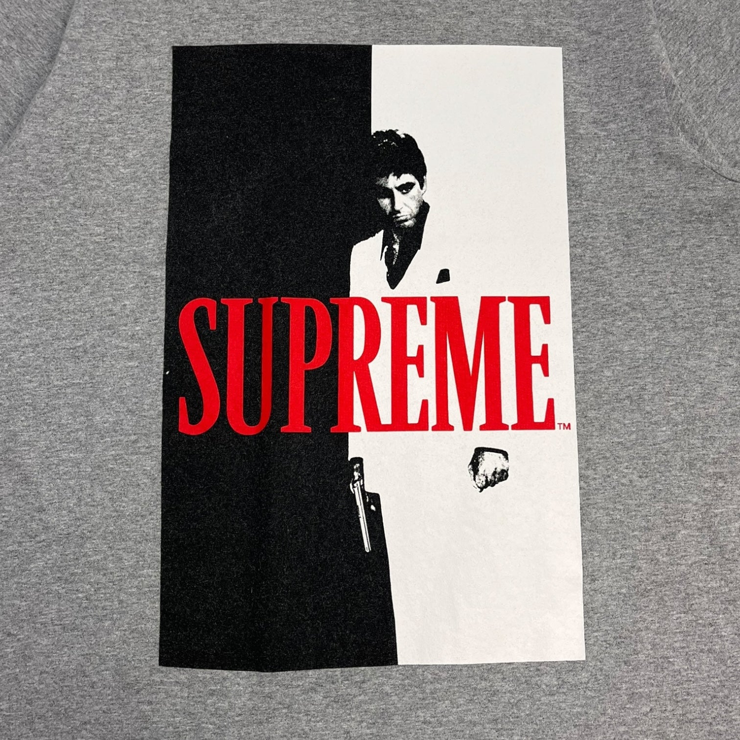 Supreme Scarface Split Tee Heather Grey