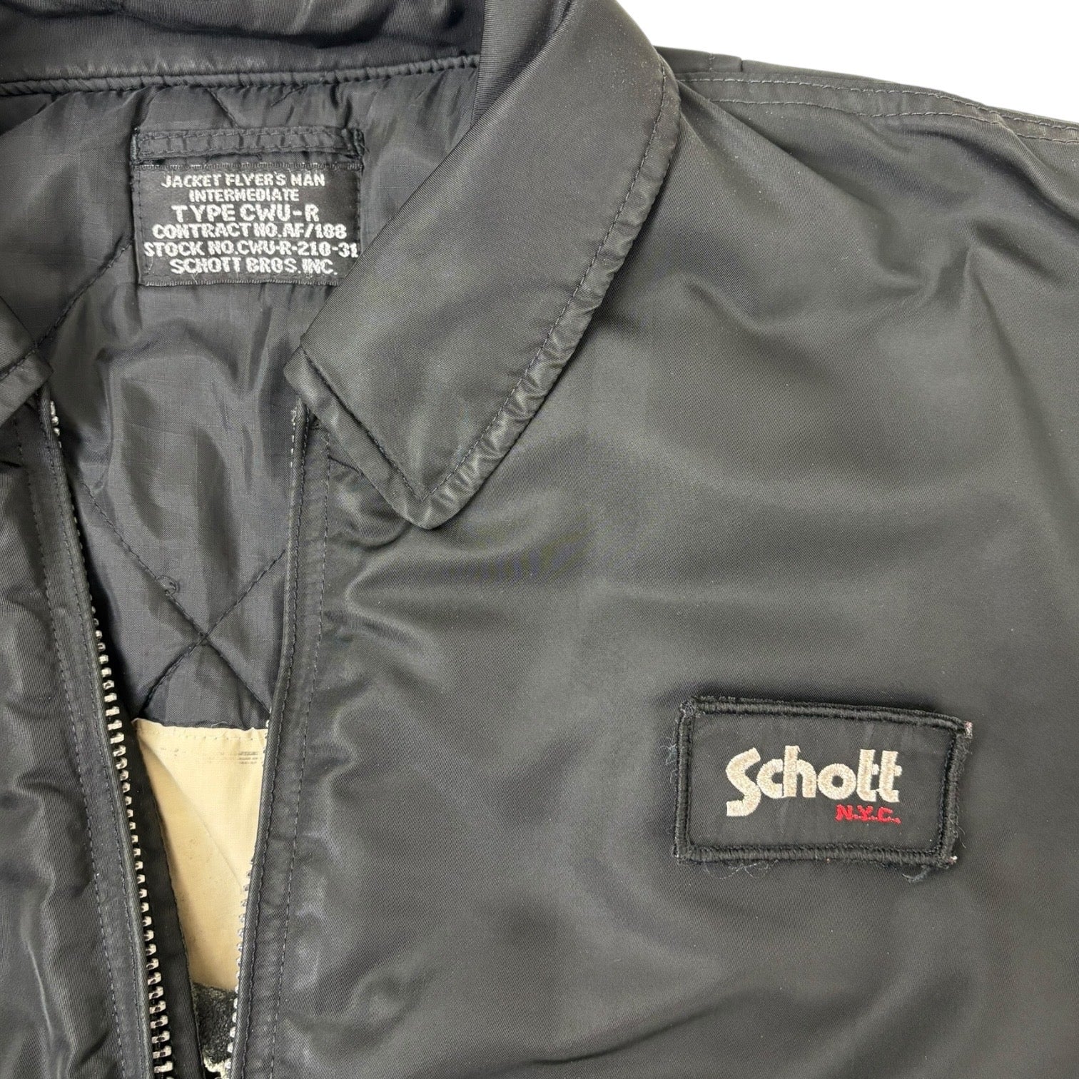 Vintage Schott NYC CWU-R Bomber Jacket Grey