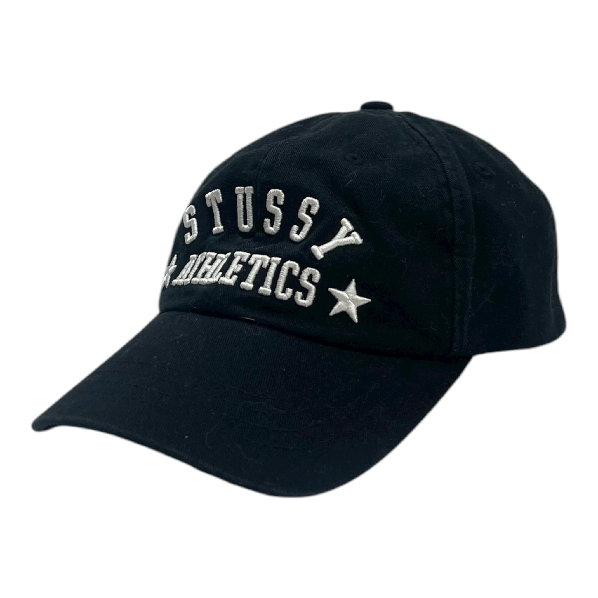 Stussy Athletics 6 Panel Strap Back Hat Black