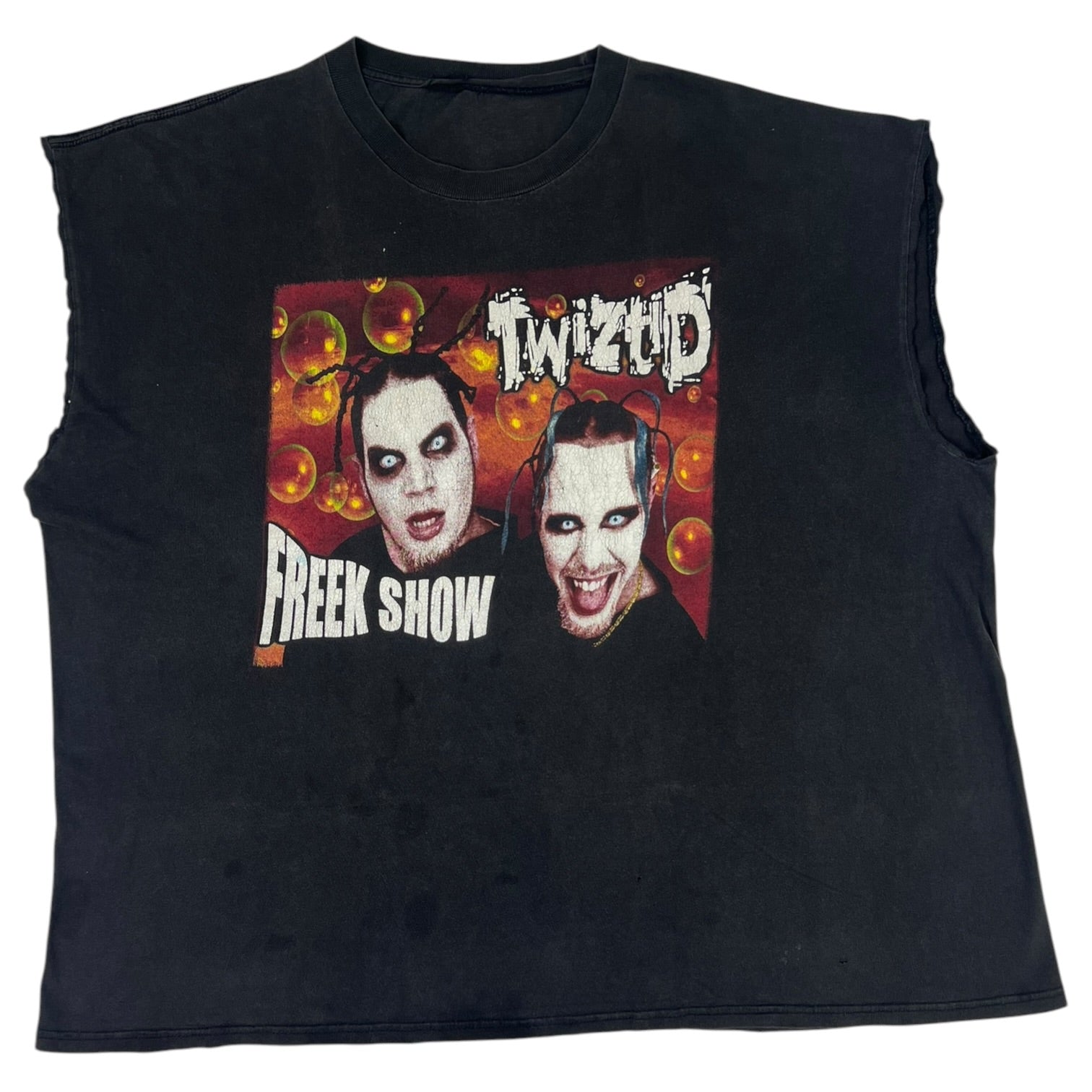 Vintage Y2K Twizted Freek Show Sleeveless T-Shirt Black