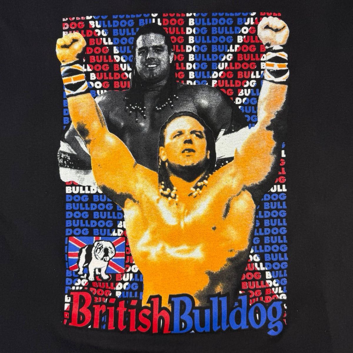 Vintage WWF British Bulldog T-Shirt Black