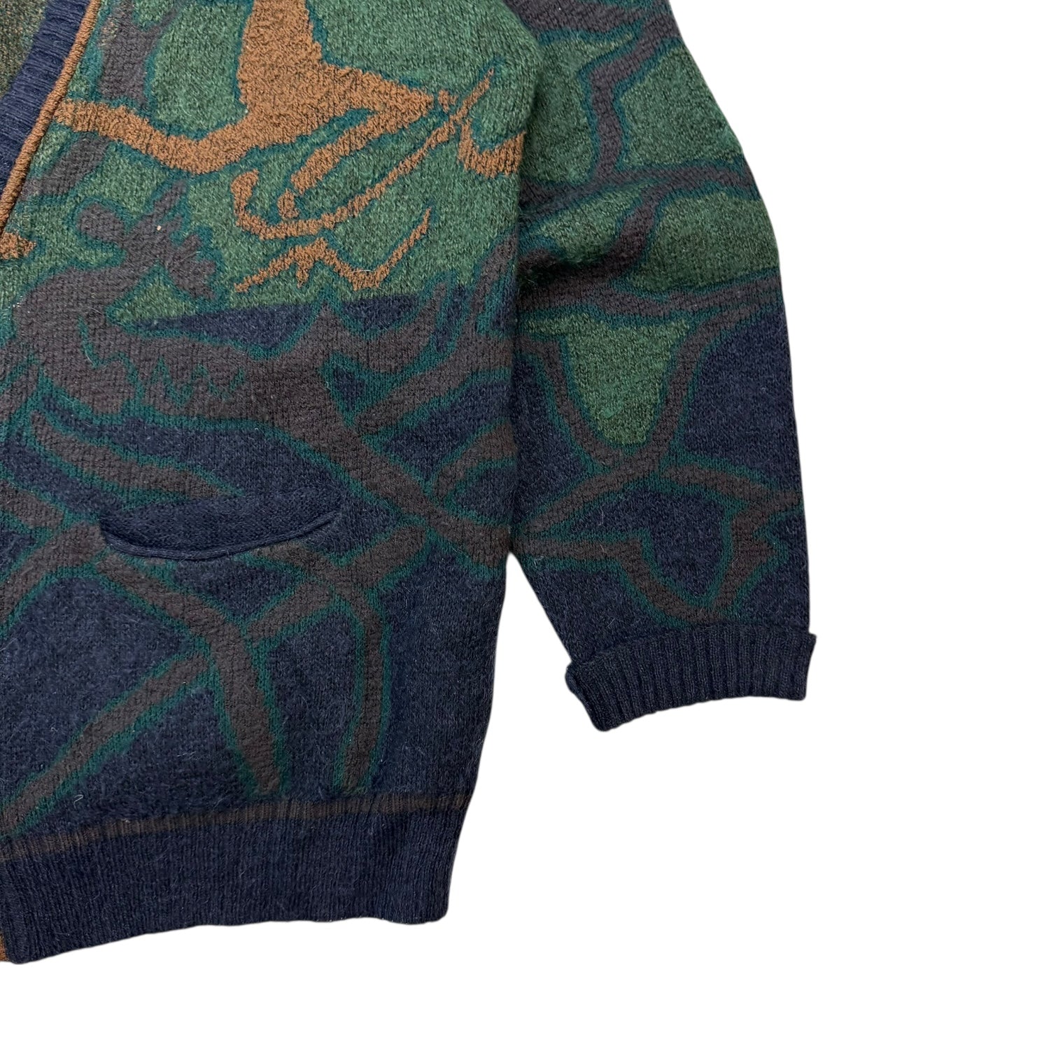 Vintage Knit Cardigan Sweater Multicolour