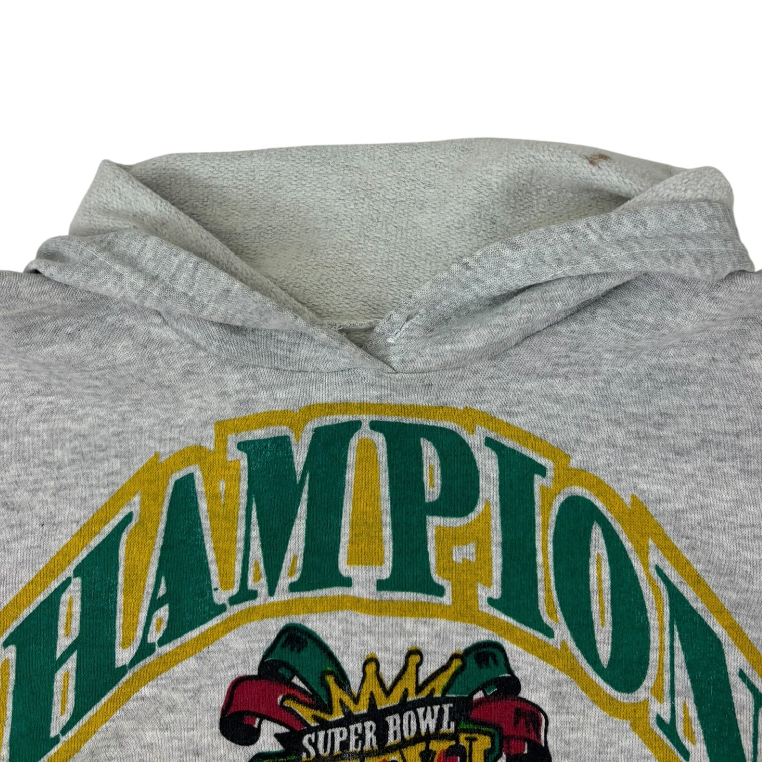 Vintage 1997 Super Bowl XXXI Green Bay Packers Hoodie Grey