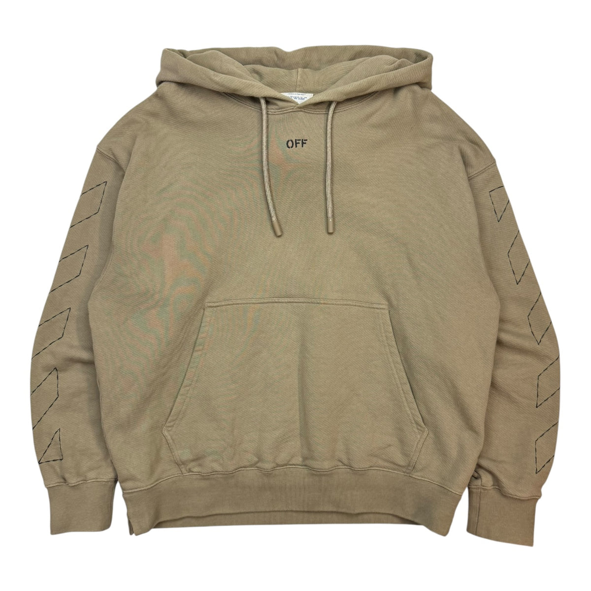 Off-White Stitch Hoodie Beige