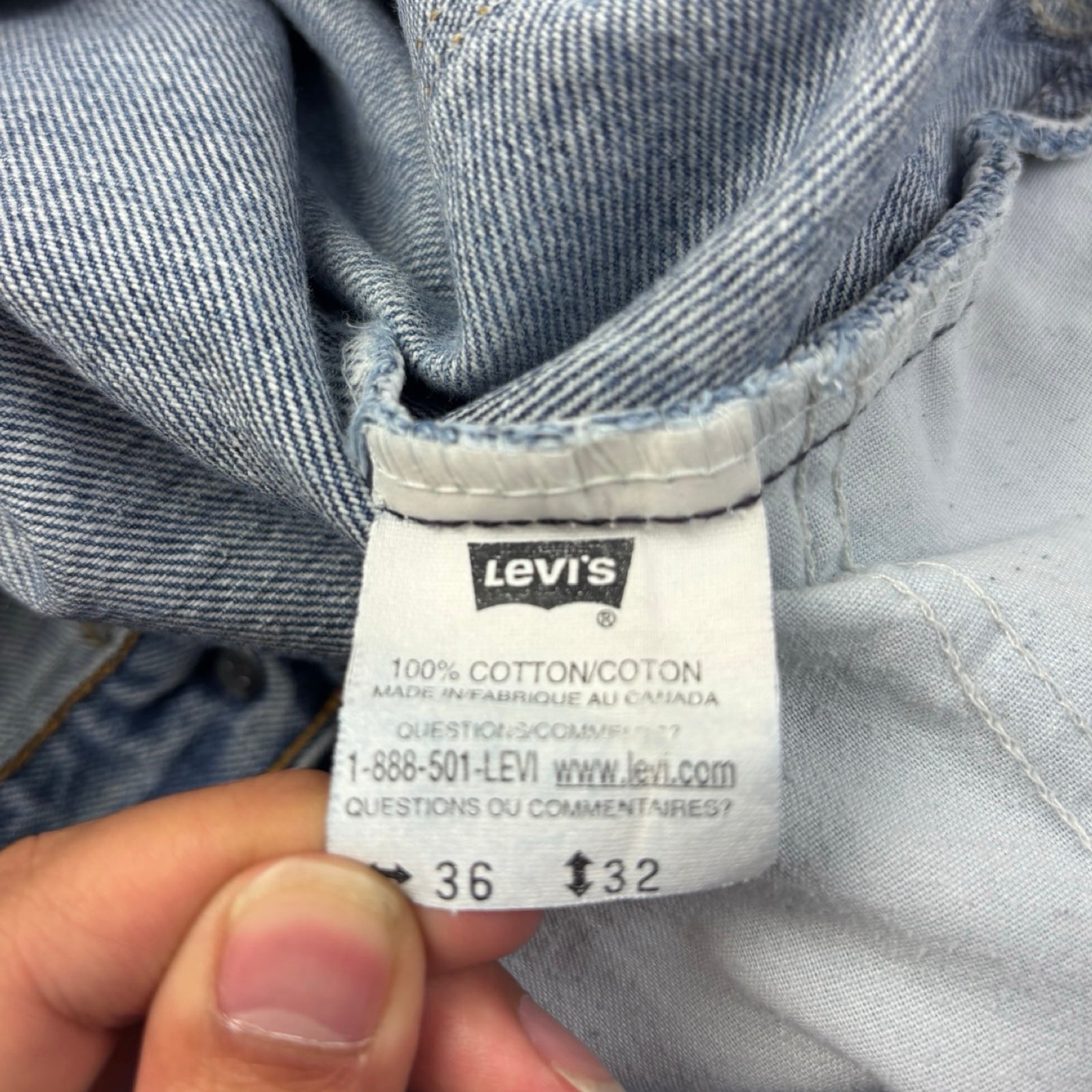 Vintage Levi’s 619 Orange Tab Light Wash Jeans