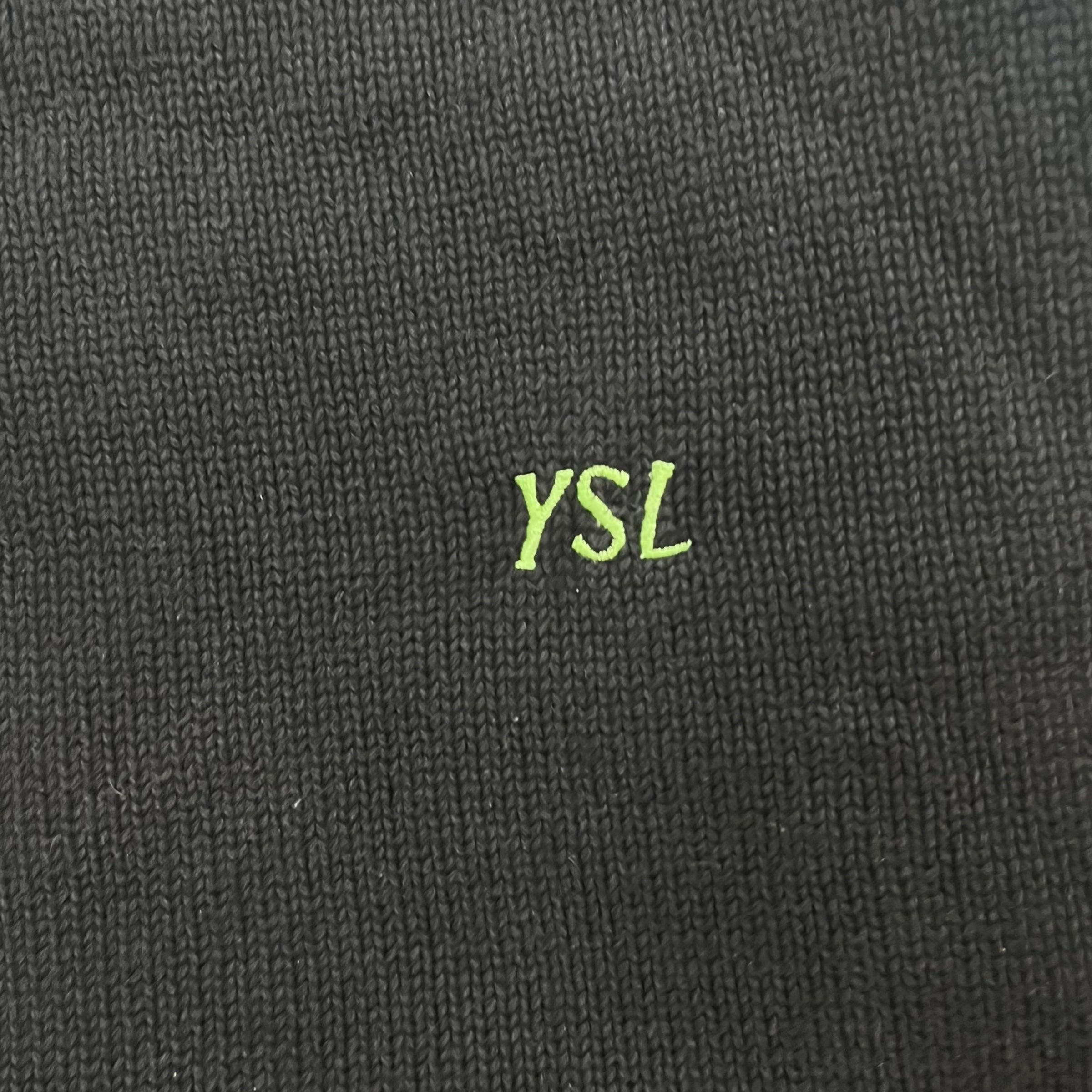 Vintage YSL Knit Sweater Faded Black