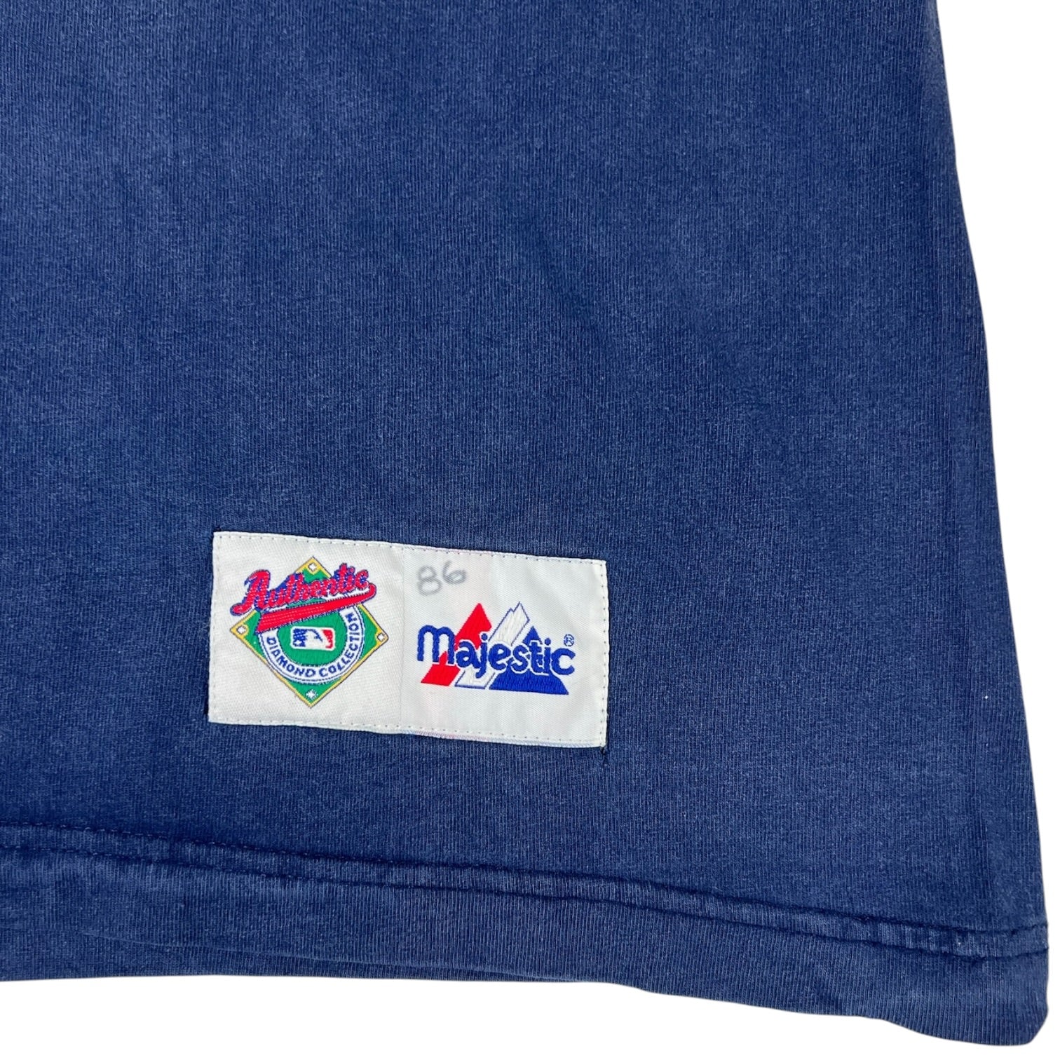 Vintage 90’s Majestic New York Yankees T-Shirt Faded Navy