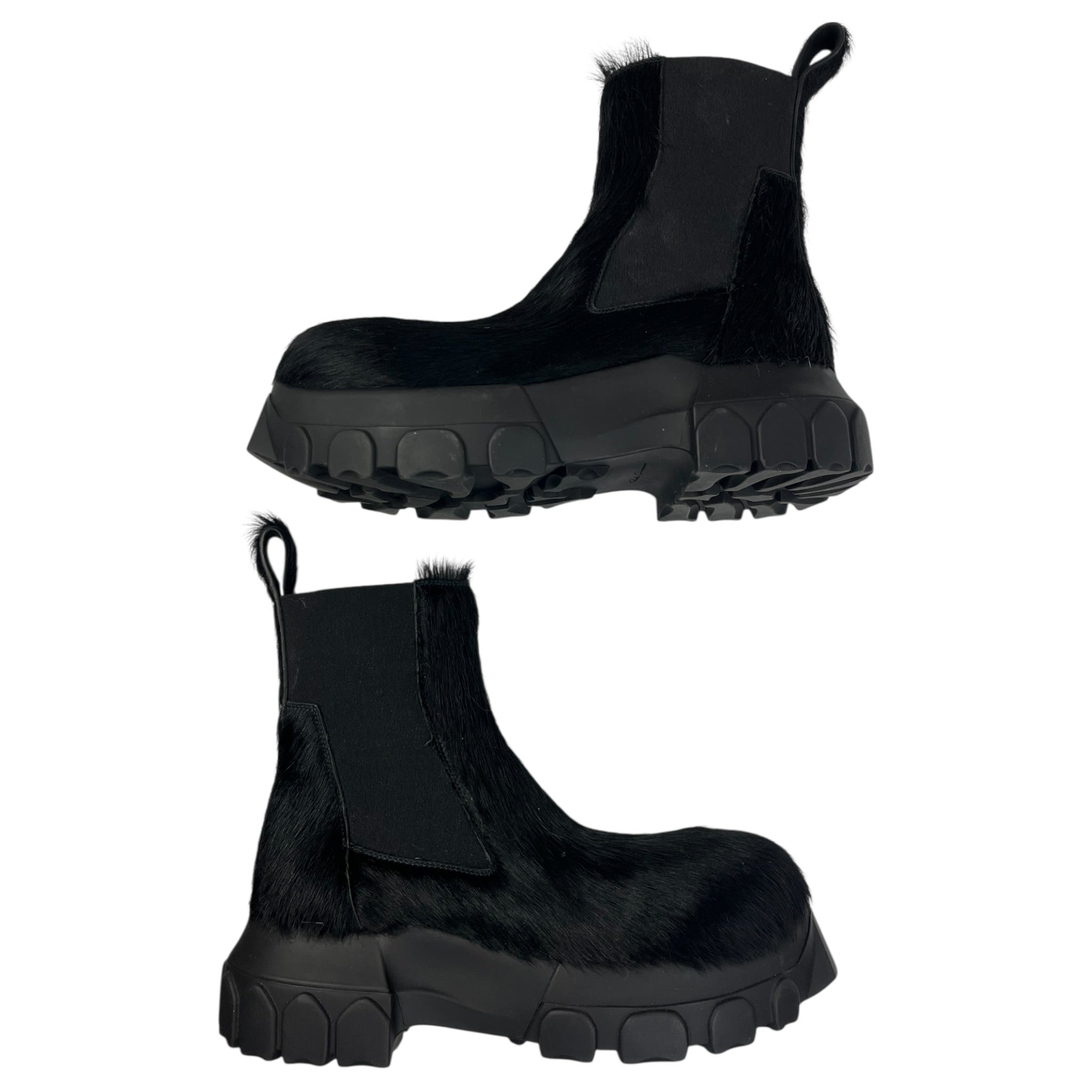 (W) Rick Owens Black Concordians Beatle Bozo Tractors Boots (Used)