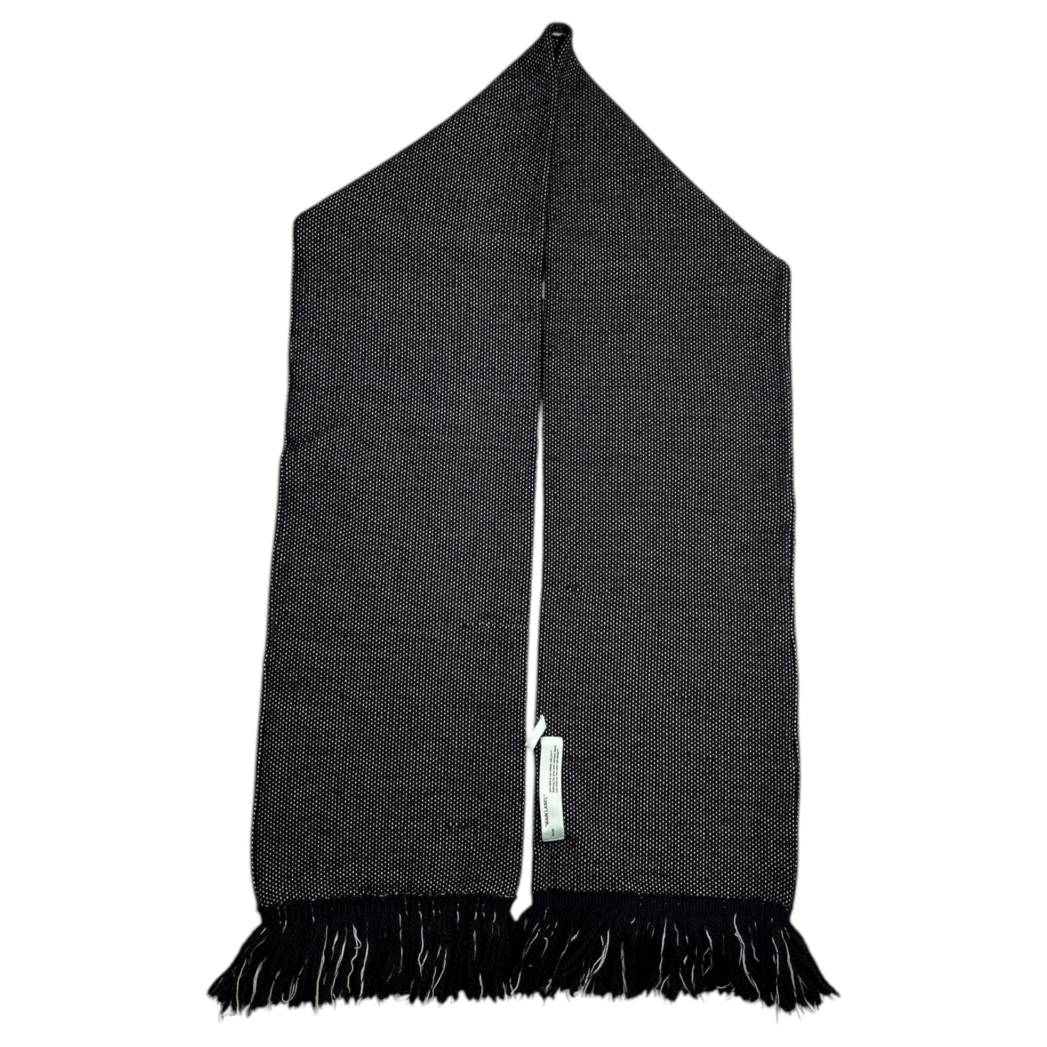 Off-White Jumbo Knit Scarf Black/White