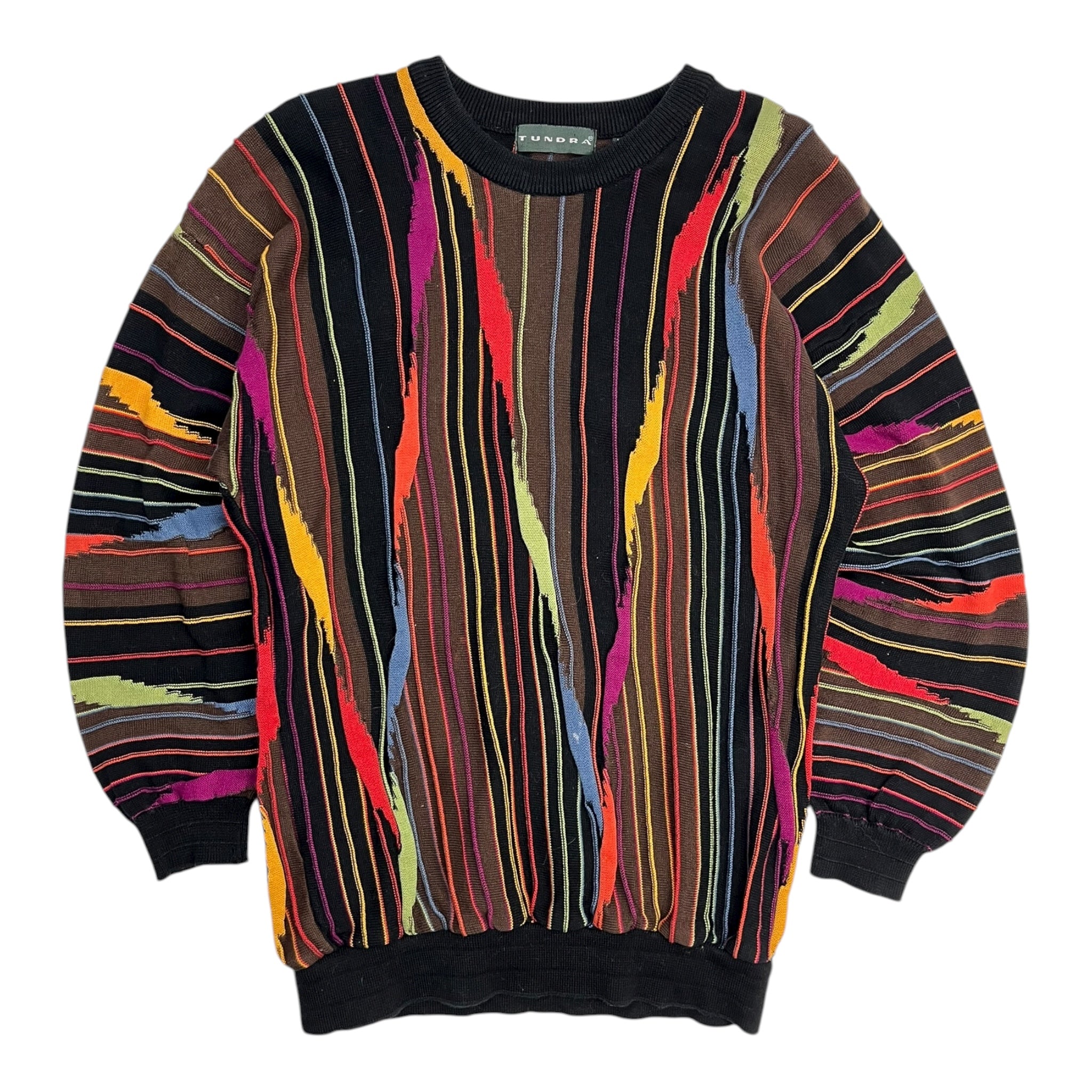 Vintage Tundra Multi-Colored Vertical Textured Knit