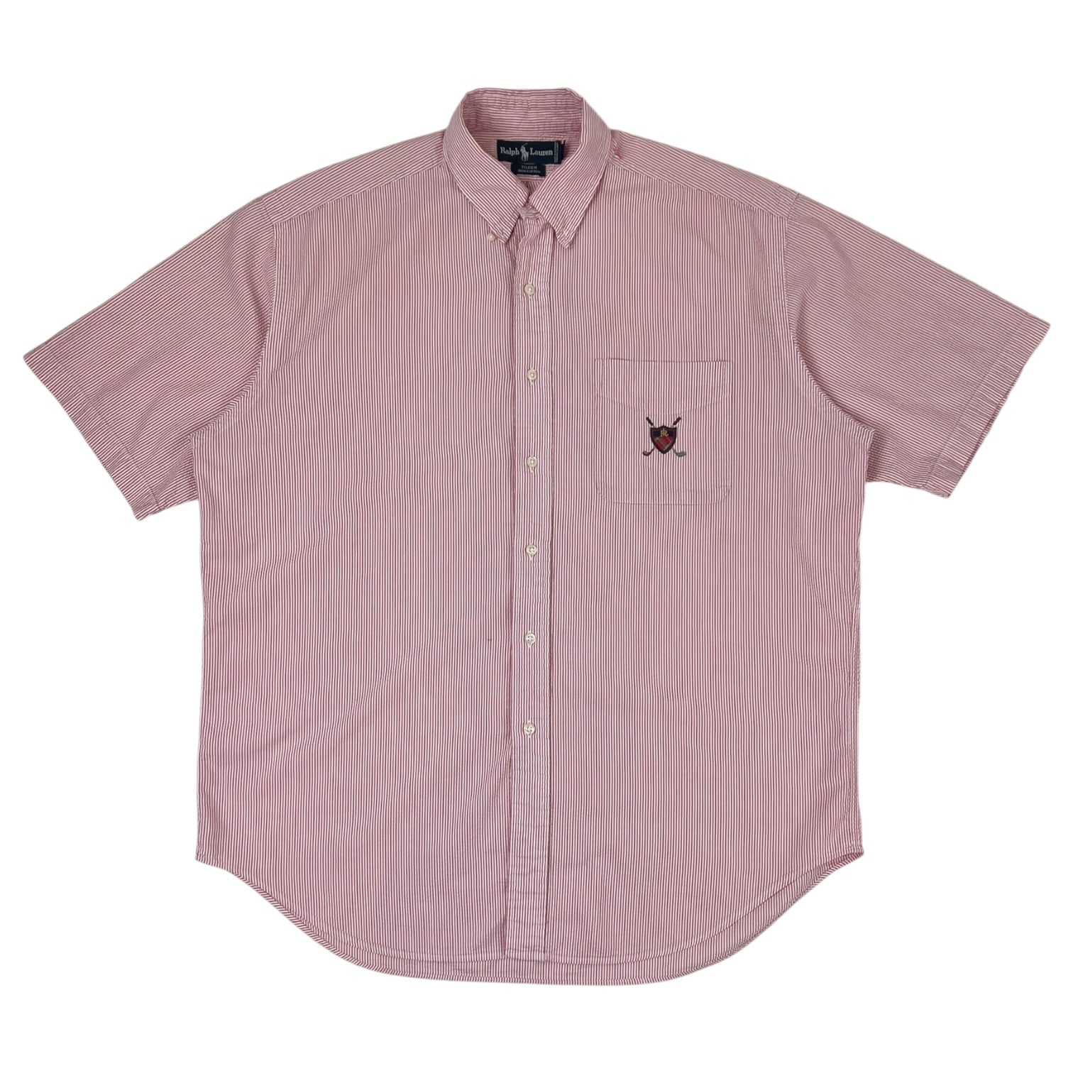 Vintage Polo Ralph Lauren Short Sleeve Button-Up Shirt Red/White