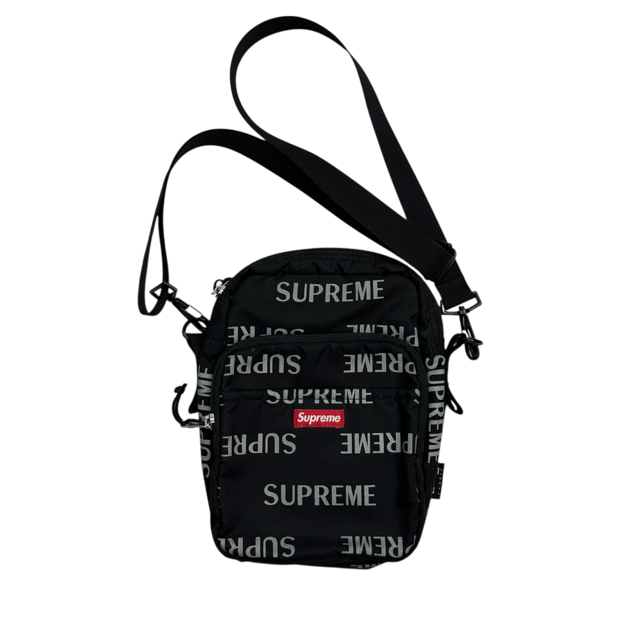 Supreme 3M Reflective Repeat Shoulder Bag Black