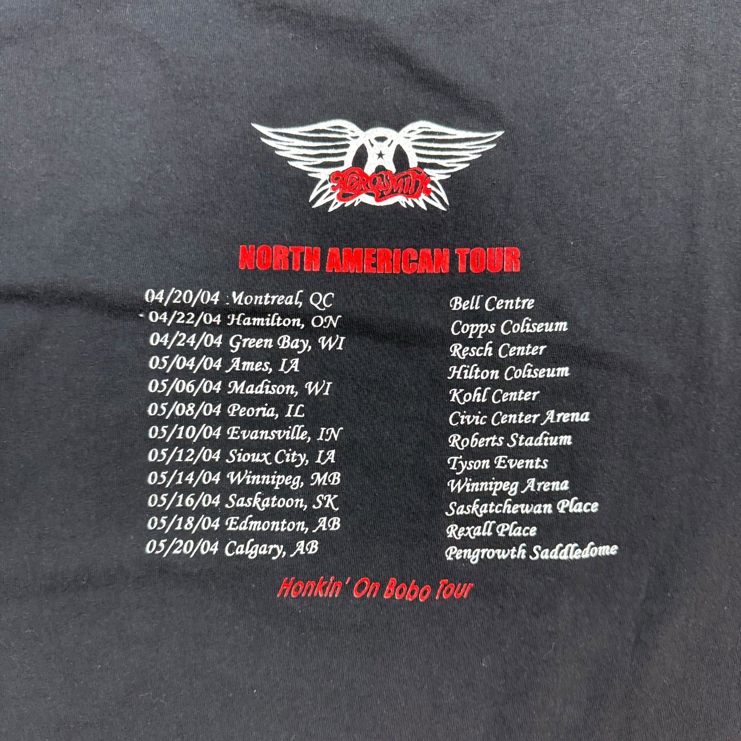 2004 Aerosmith ‘Honkin On Bobo Tour’ Tee Black