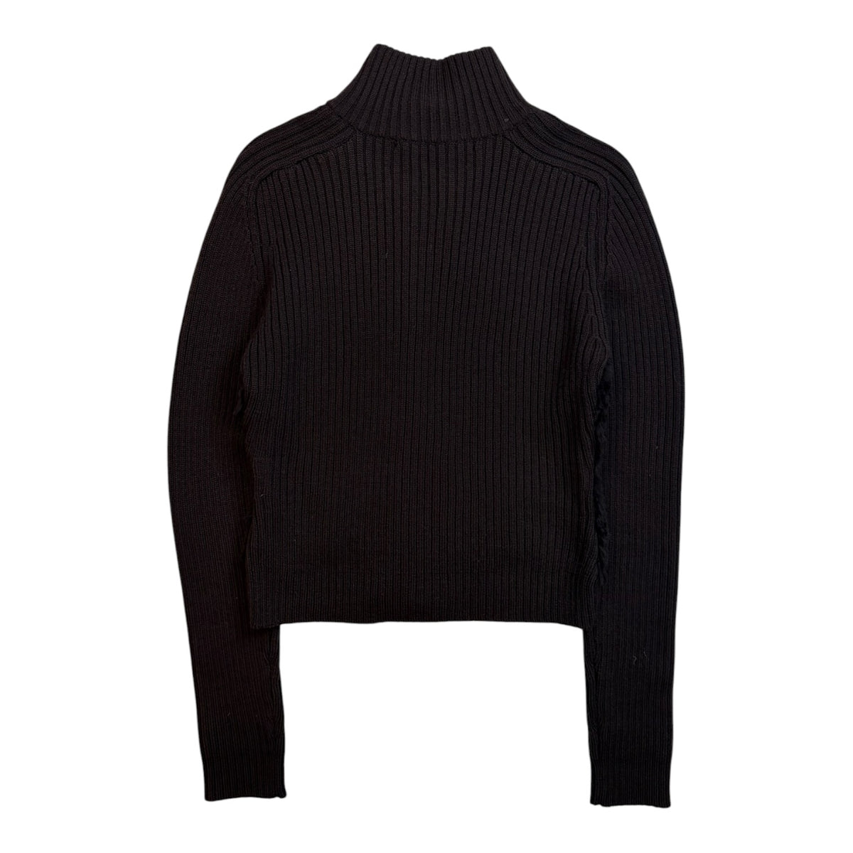 (W) Bedo Fur Zip-Up Sweater Black/Brown