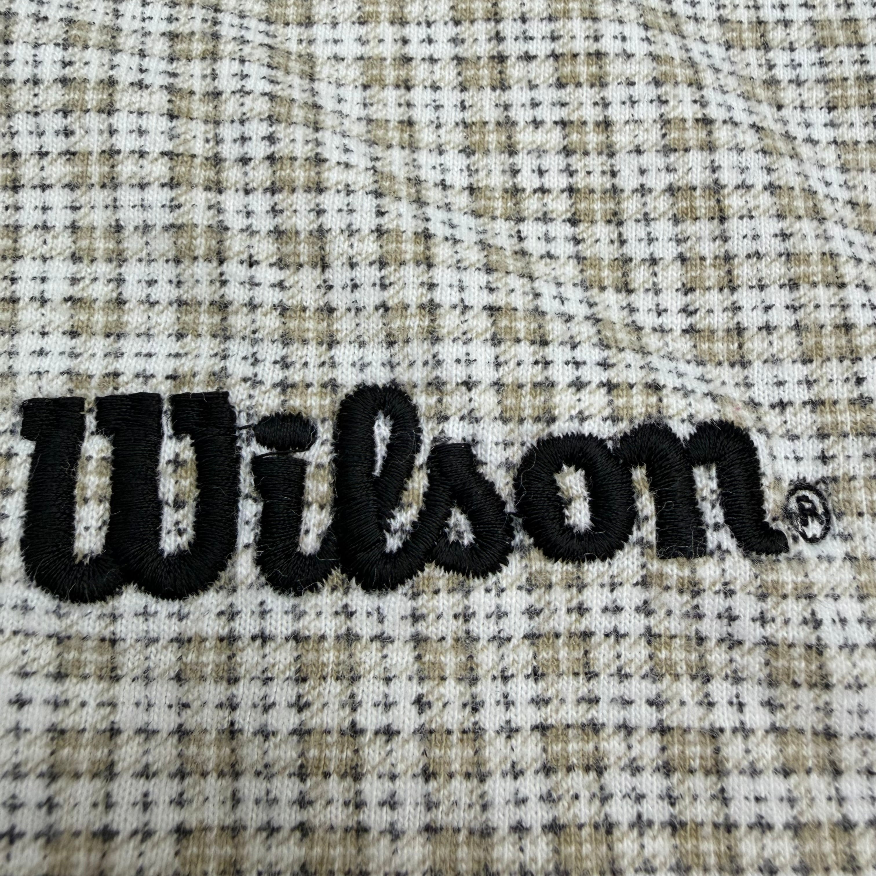 Vintage Wilson Embroidered Polo Shirt Beige