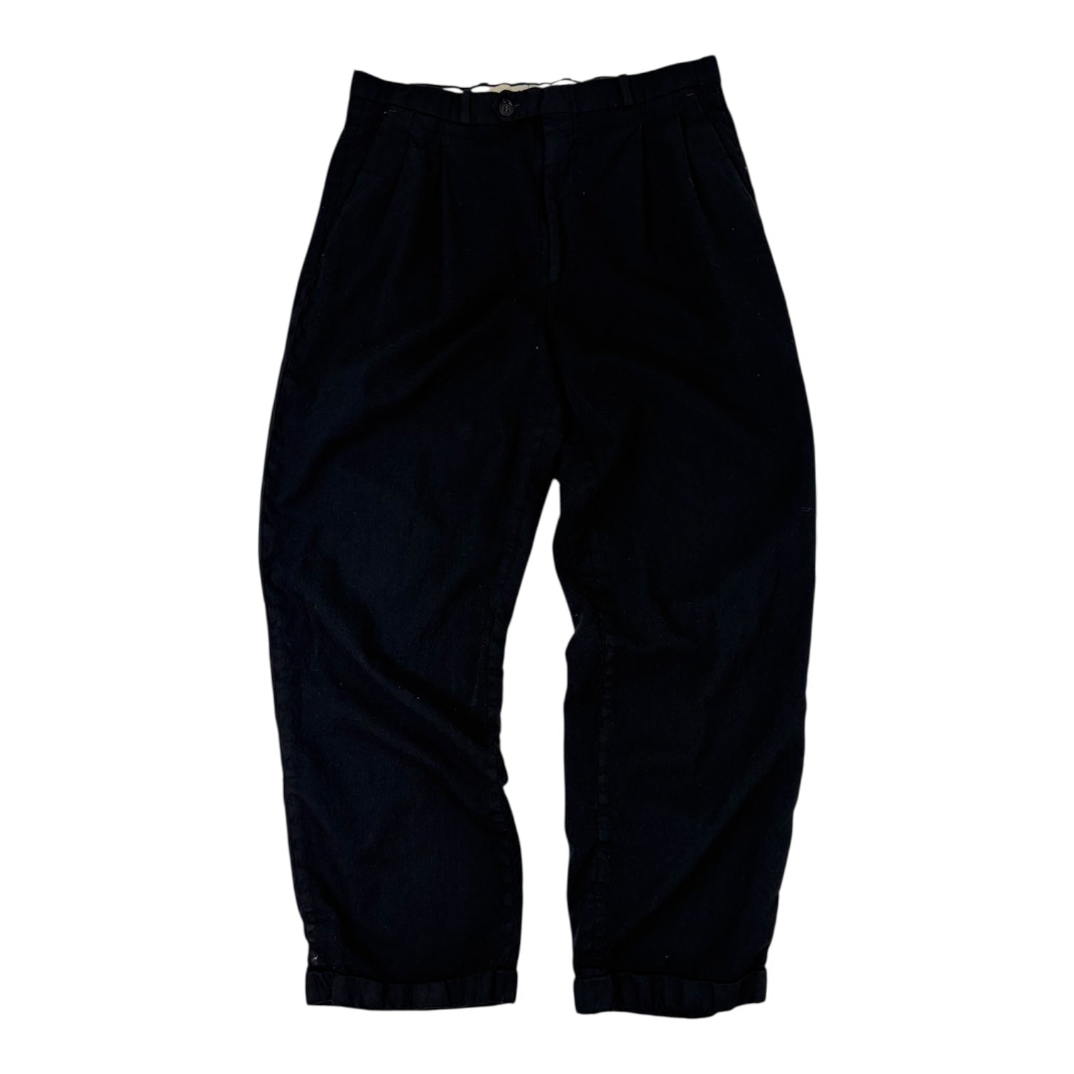 Vintage Yves Saint Laurent Pleated Trousers Black