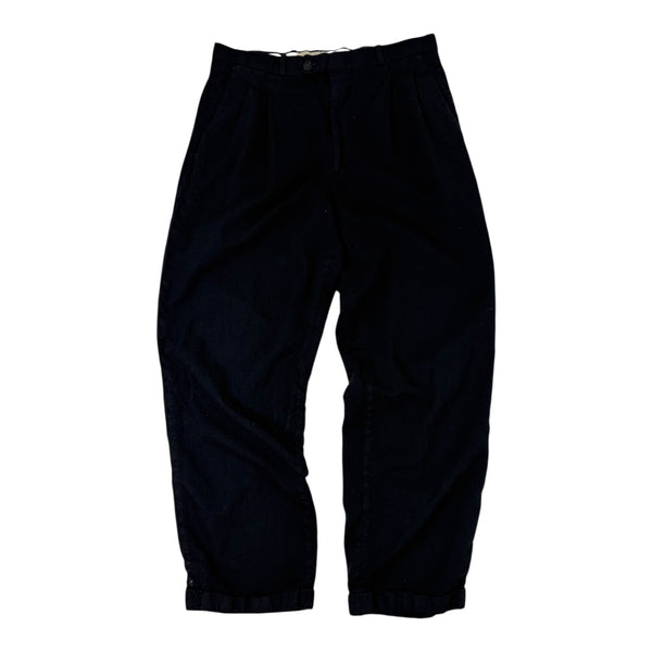 Vintage Yves Saint Laurent Pleated Trousers Black