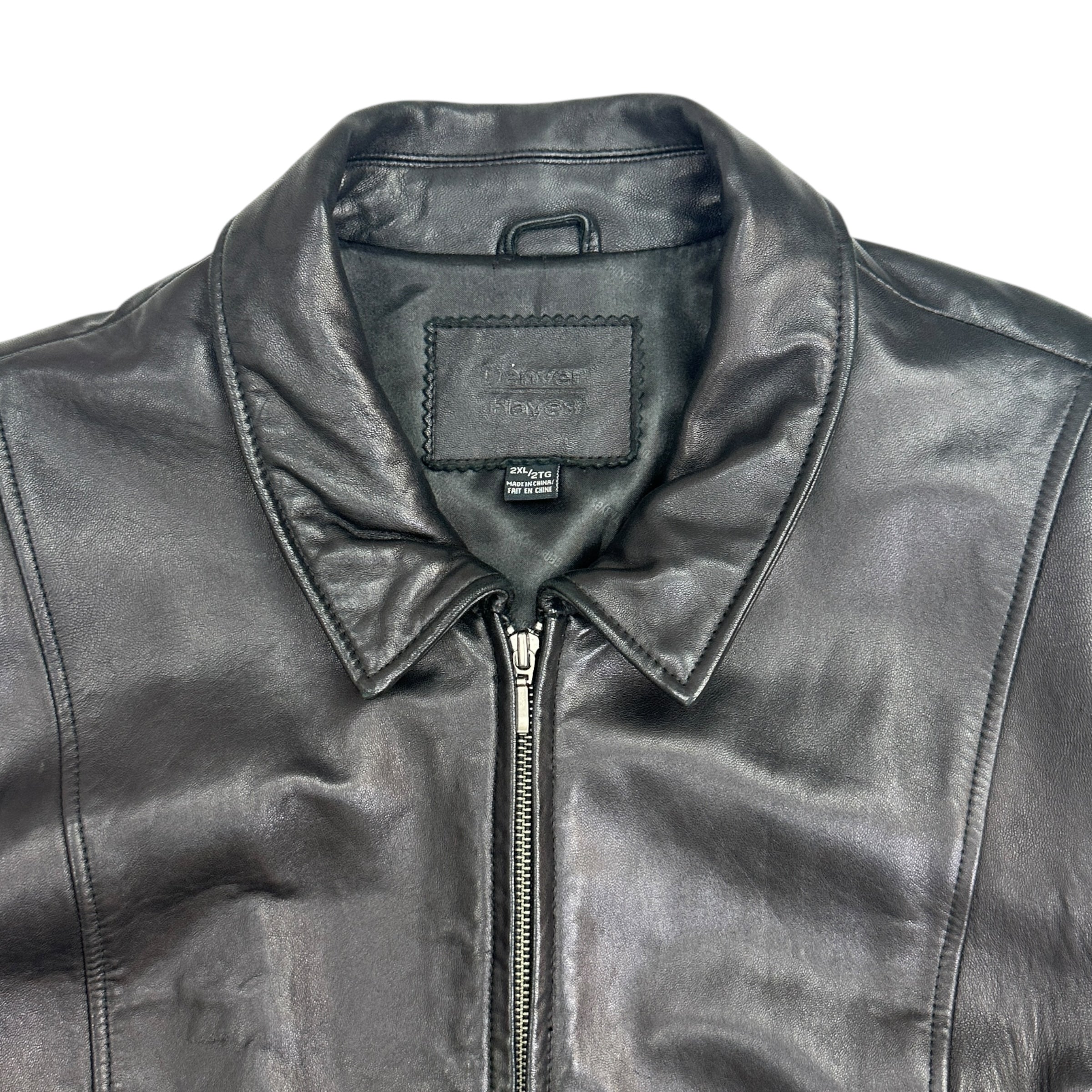 Vintage Women’s Leather Tench Coat Black