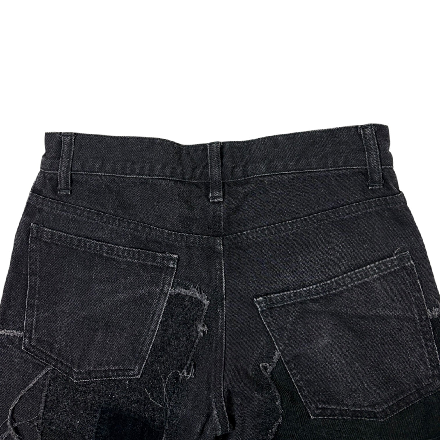 Junya Watanabe EYE Python Leather Patchwork Denim Pants Black