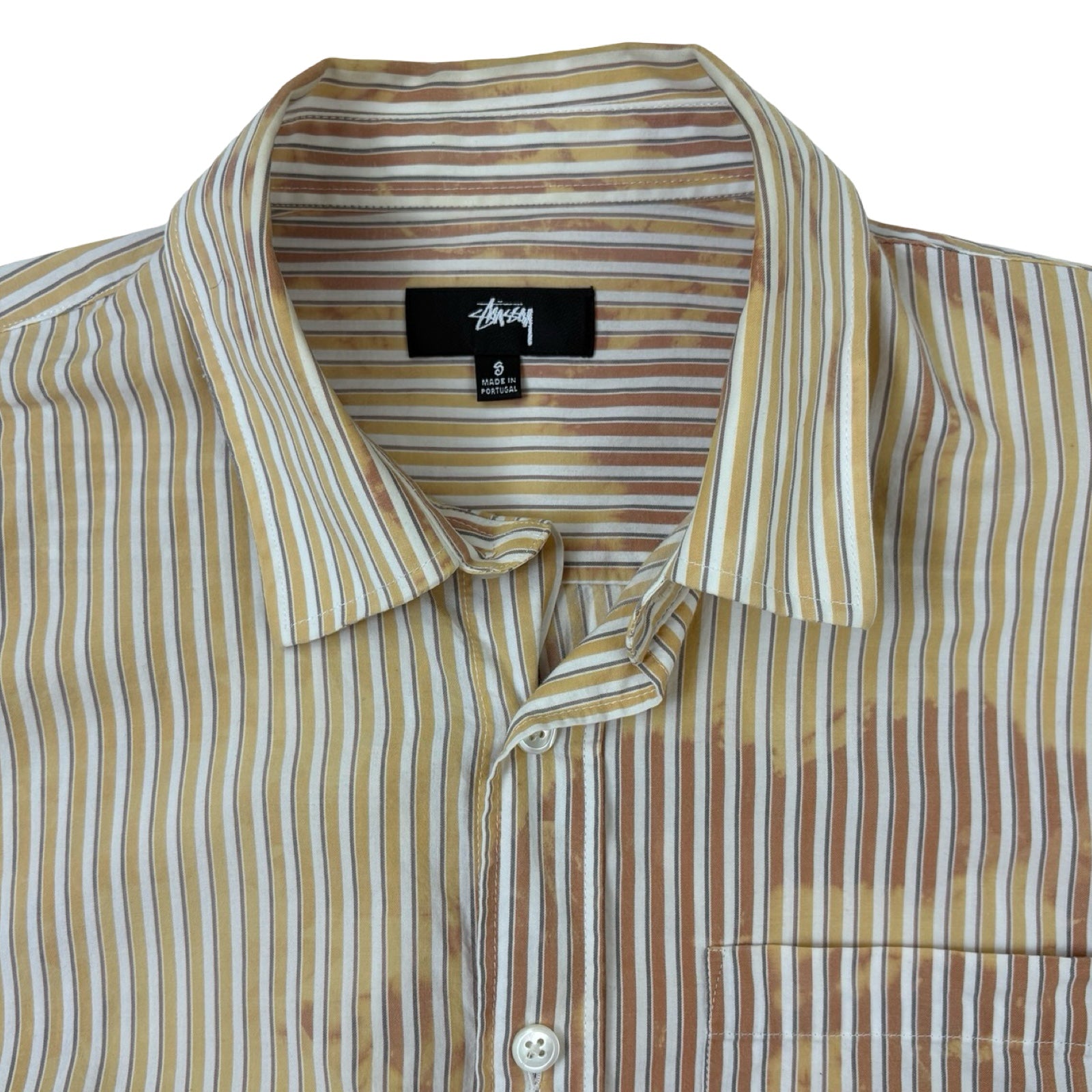 Stüssy Classic Bleached Long Sleeve Shirt Yellow