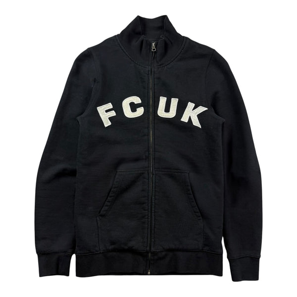 (W) Vintage French Connection FCUK Zip Up Sweater Black