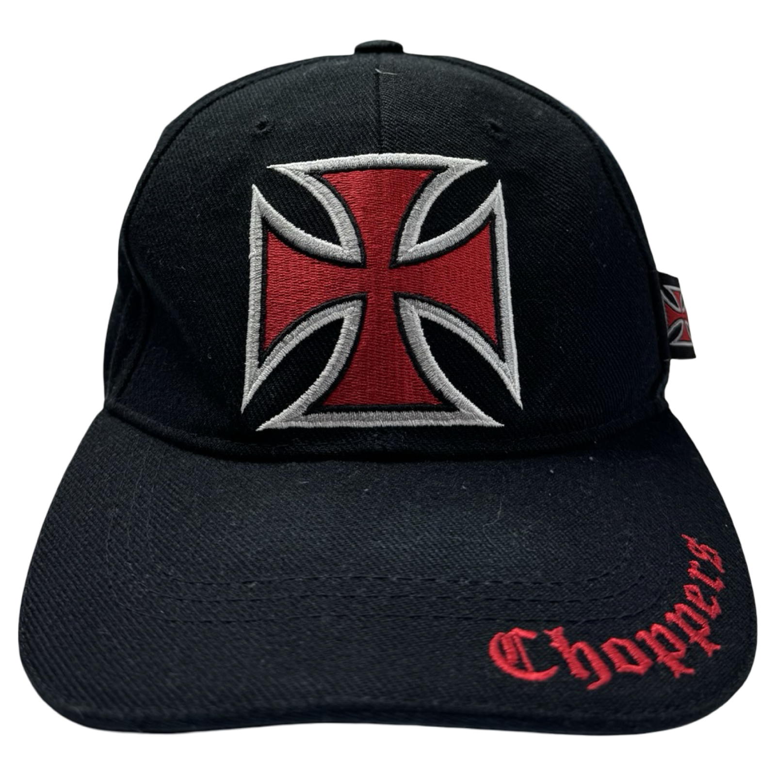 Vintage Choppers Iron Cross Fitted Hat Black