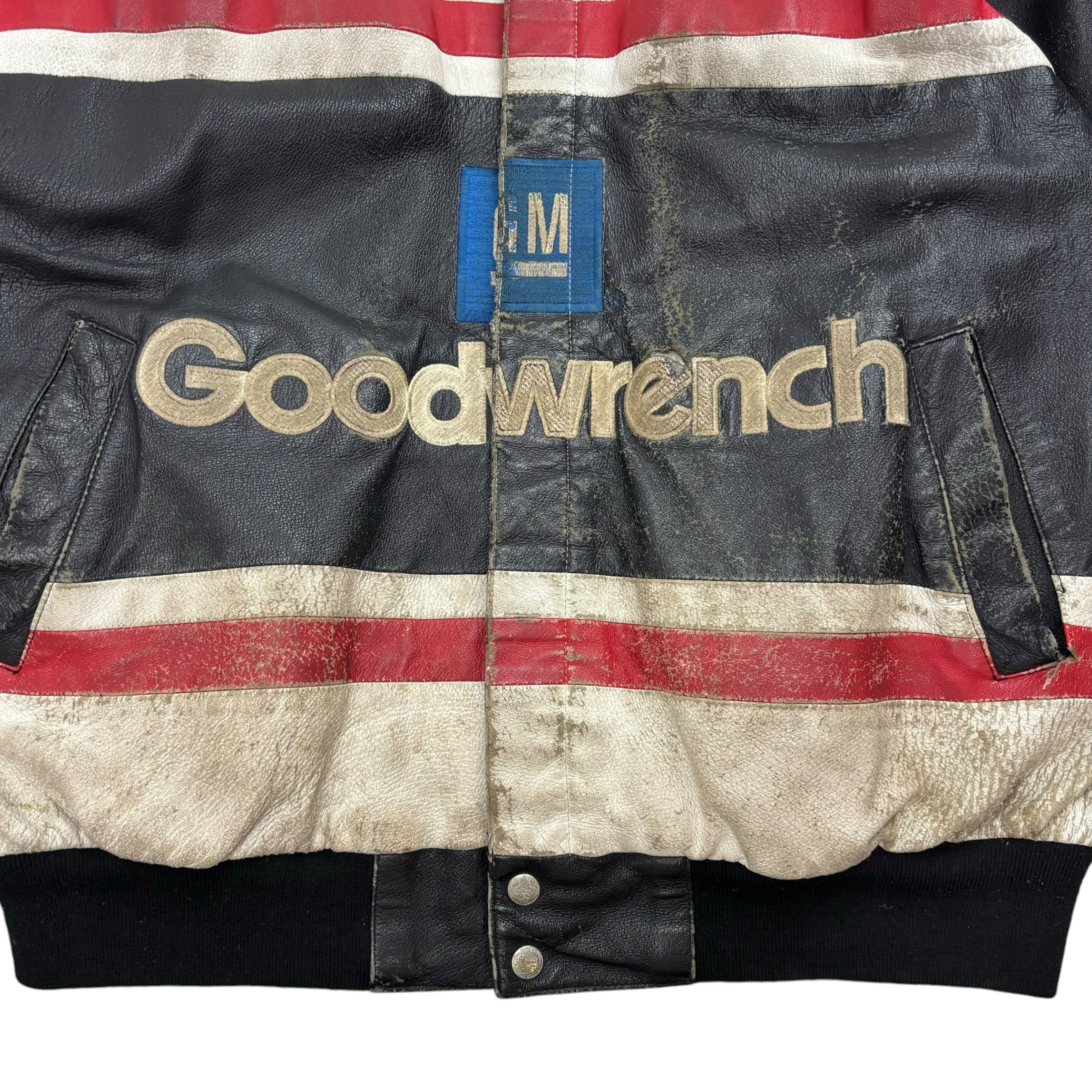 Vintage Jeff Hamilton Goodwrench NASCAR Leather Jacket