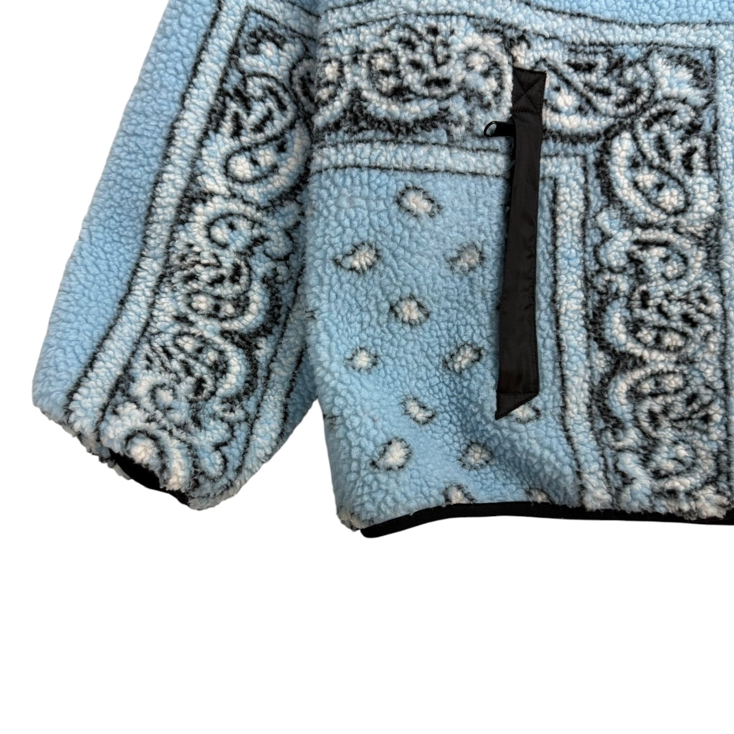 Supreme Reversible Bandana Print Fleece Jacket Light Blue