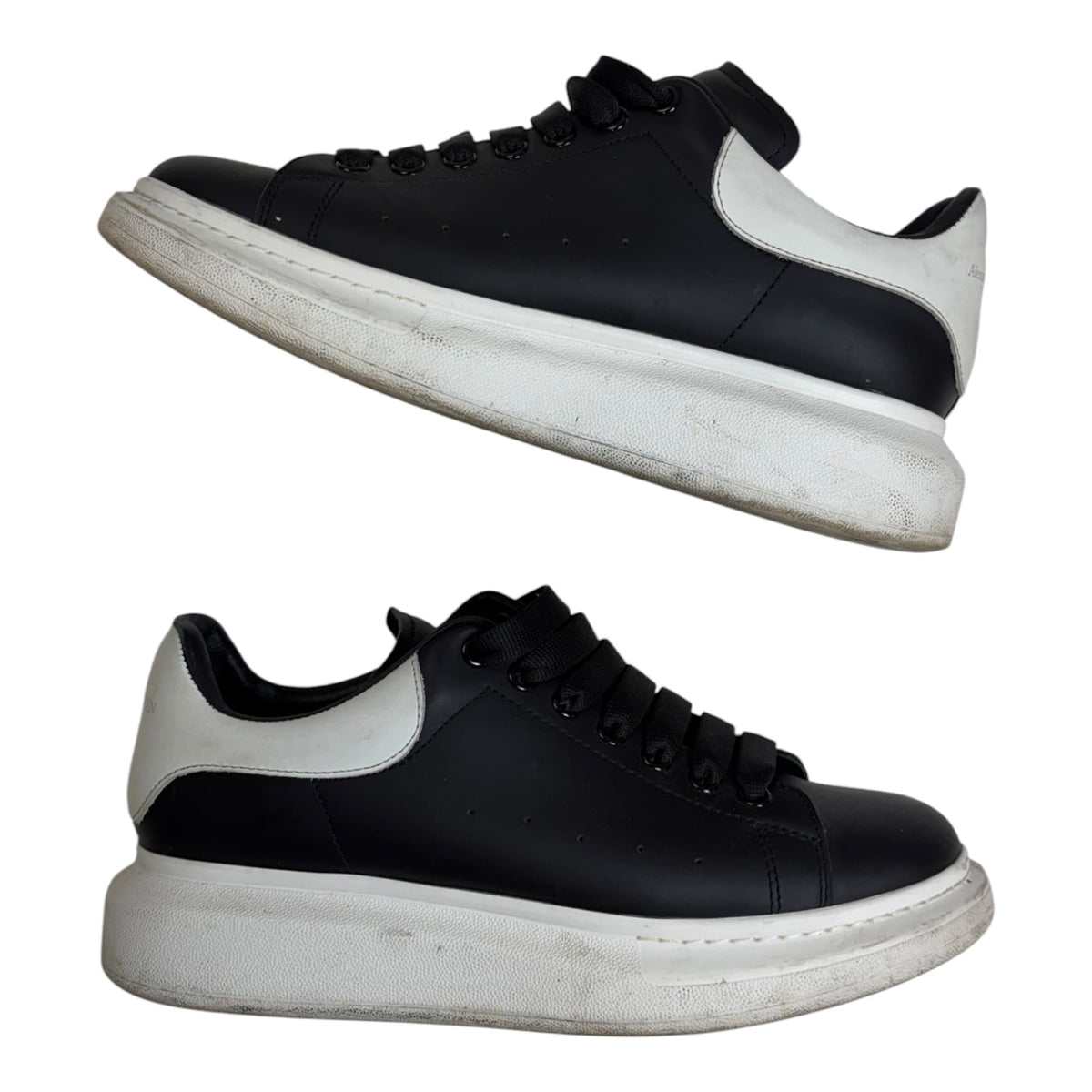Alexander McQueen Oversized Lace-Up Sneakers Black/White (Used)