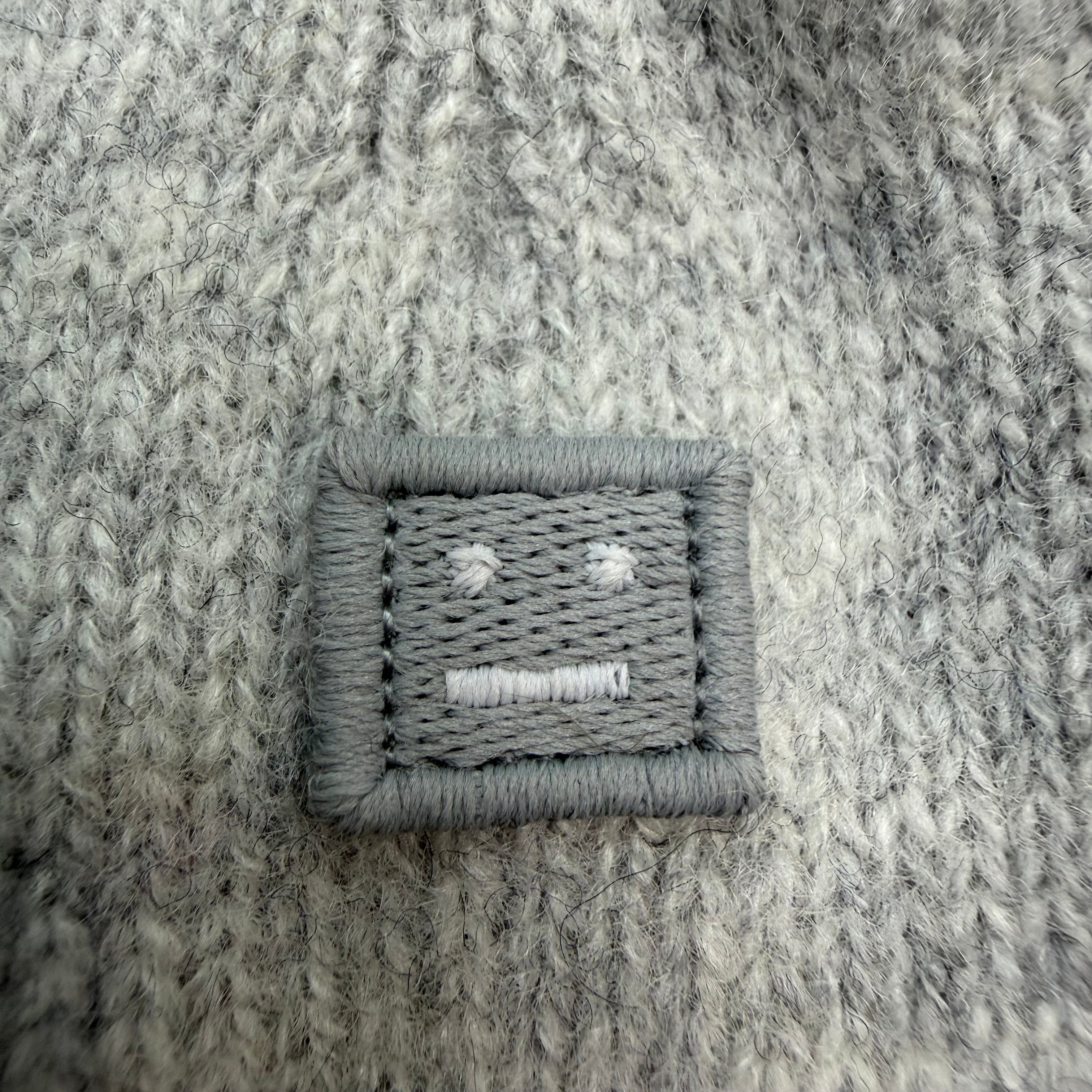 Acne Studios Double Layer Wool Beanie Grey