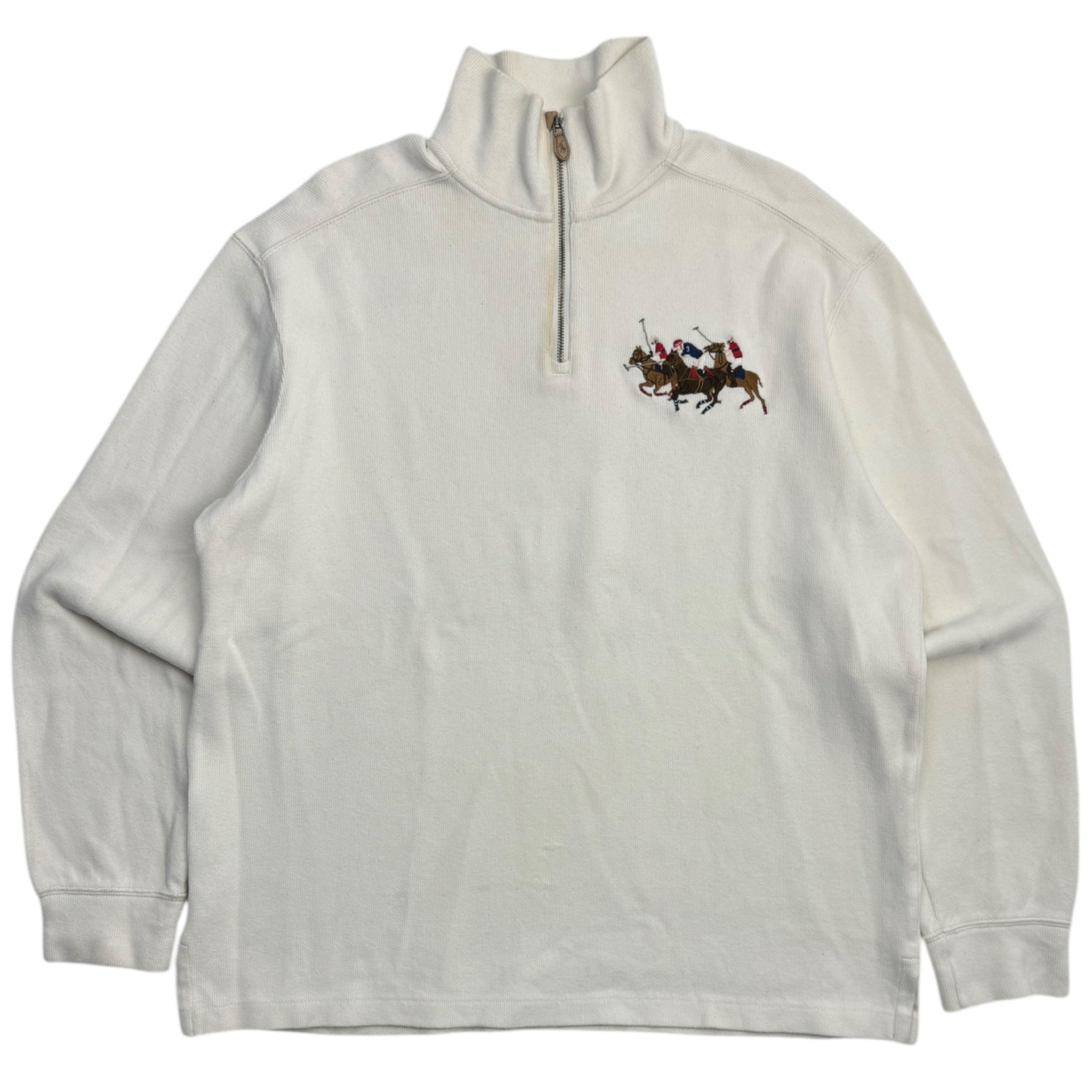 Vintage Polo Ralph Lauren Cream 1/4 Zip Sweater