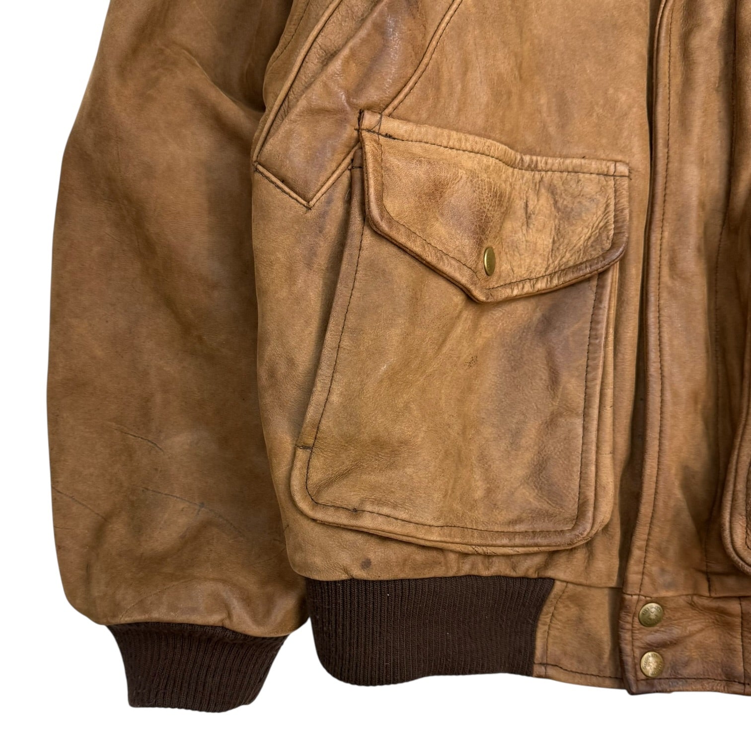 Vintage Peerless Garments Leather Flight Jacket Brown