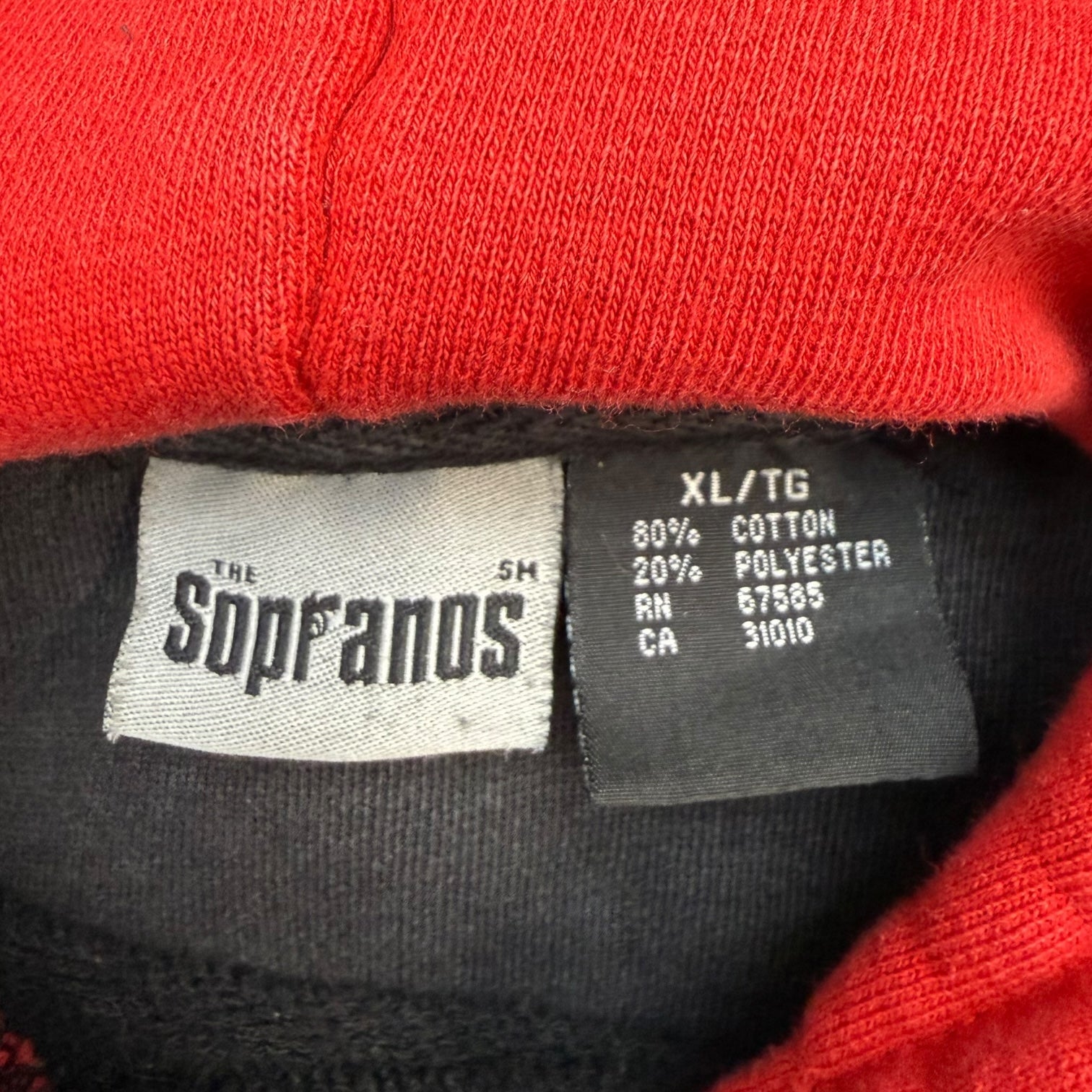 Vintage The Sopranos Hoodie Faded Black/Red