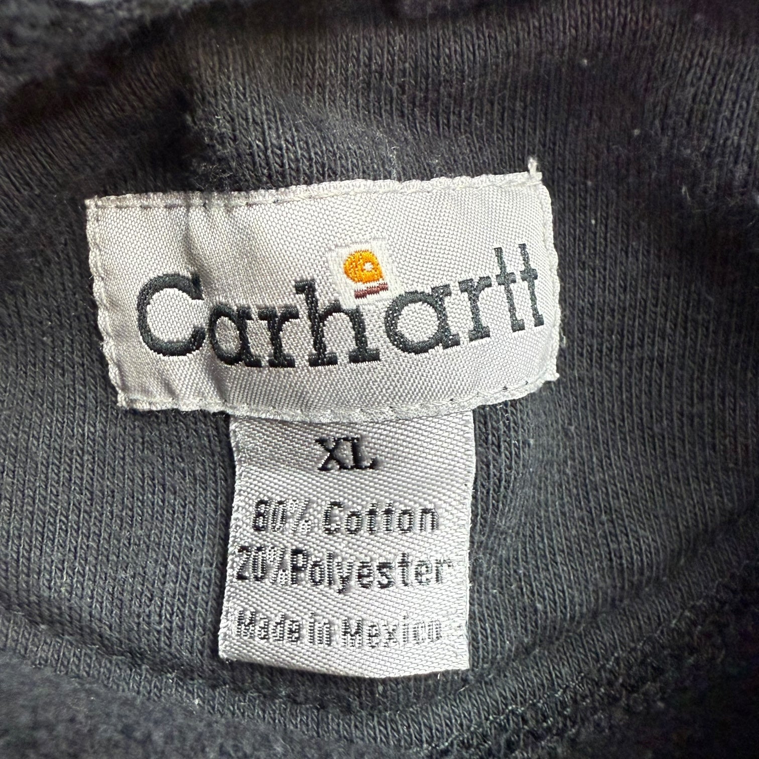 Vintage Sunfaded Carhartt Hoodie Black