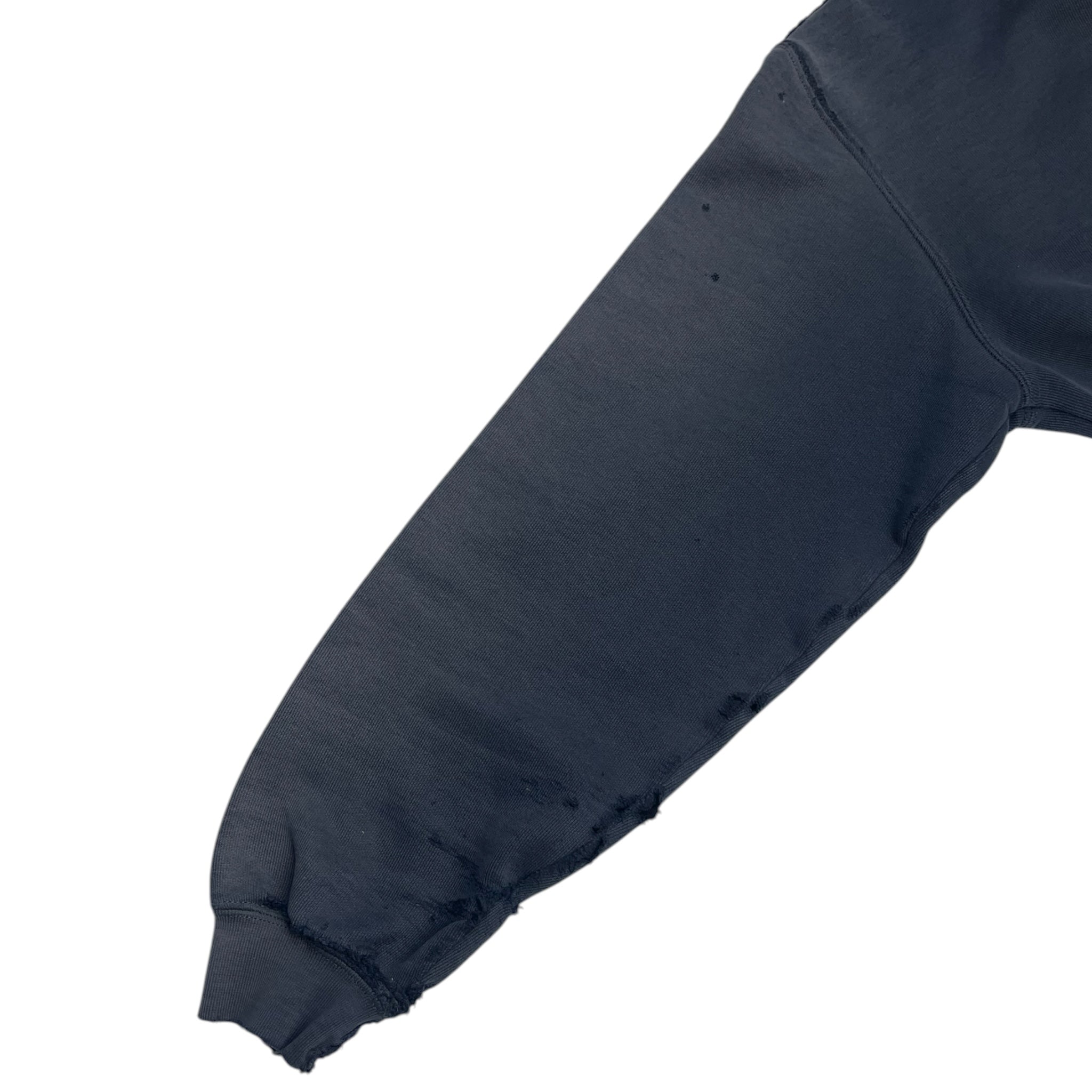 Vintage Carhartt Hooded Sweatshirt Distressed Faded Navy