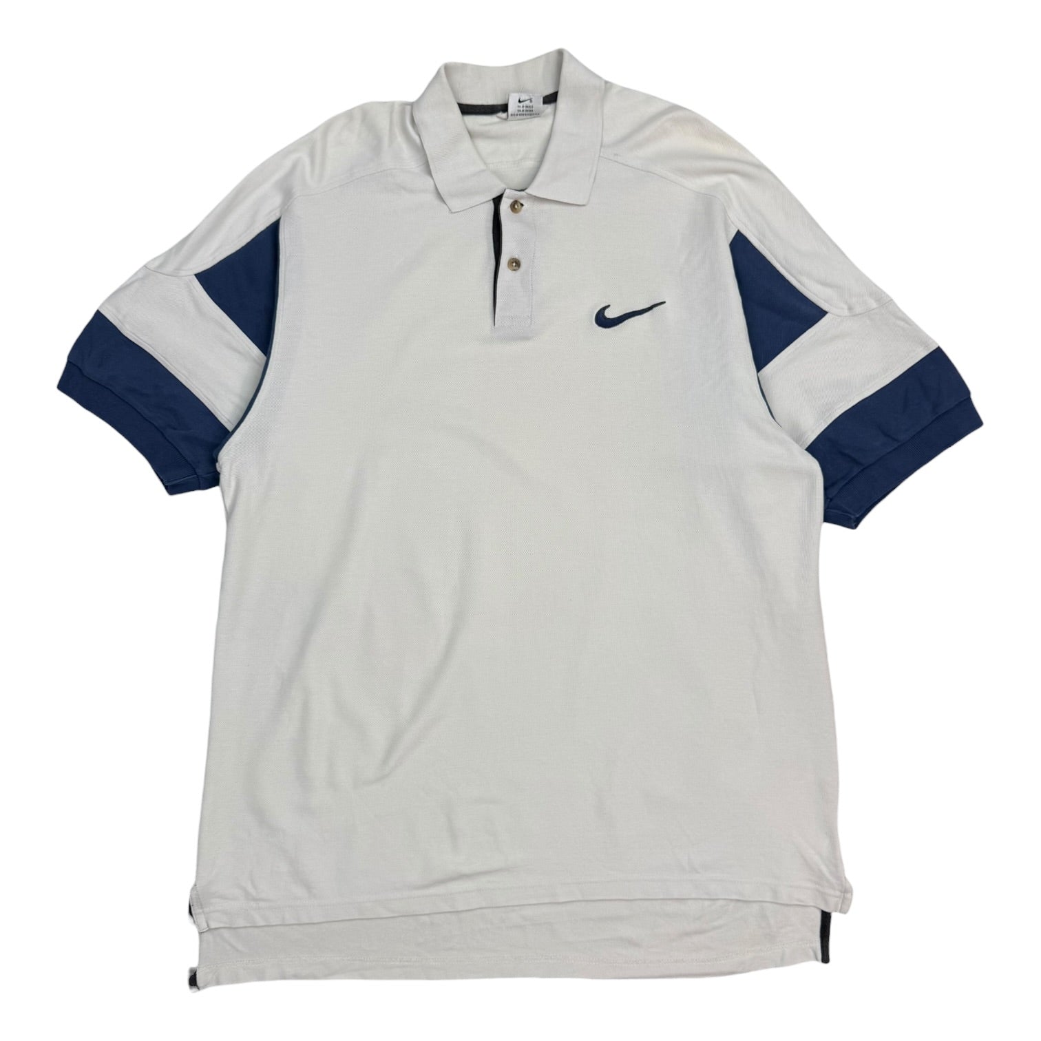 Vintage Nike Golf Polo Shirt White/Blue
