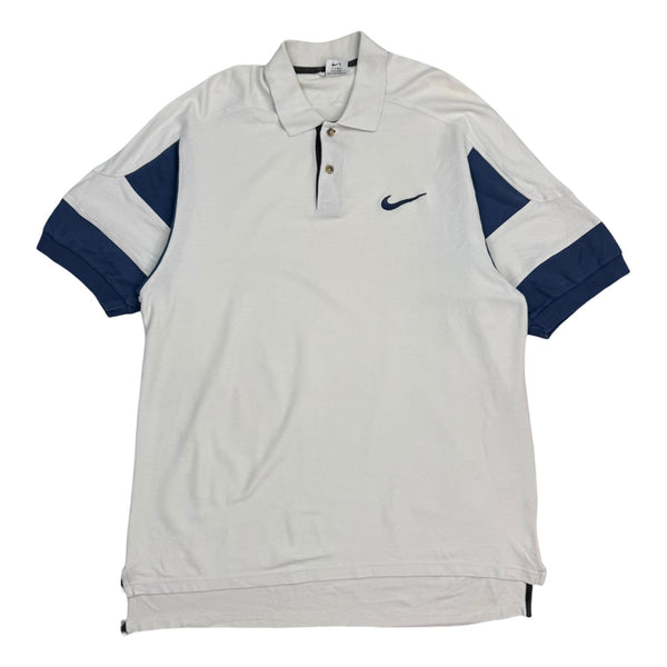 Vintage Nike Golf Polo Shirt White/Blue