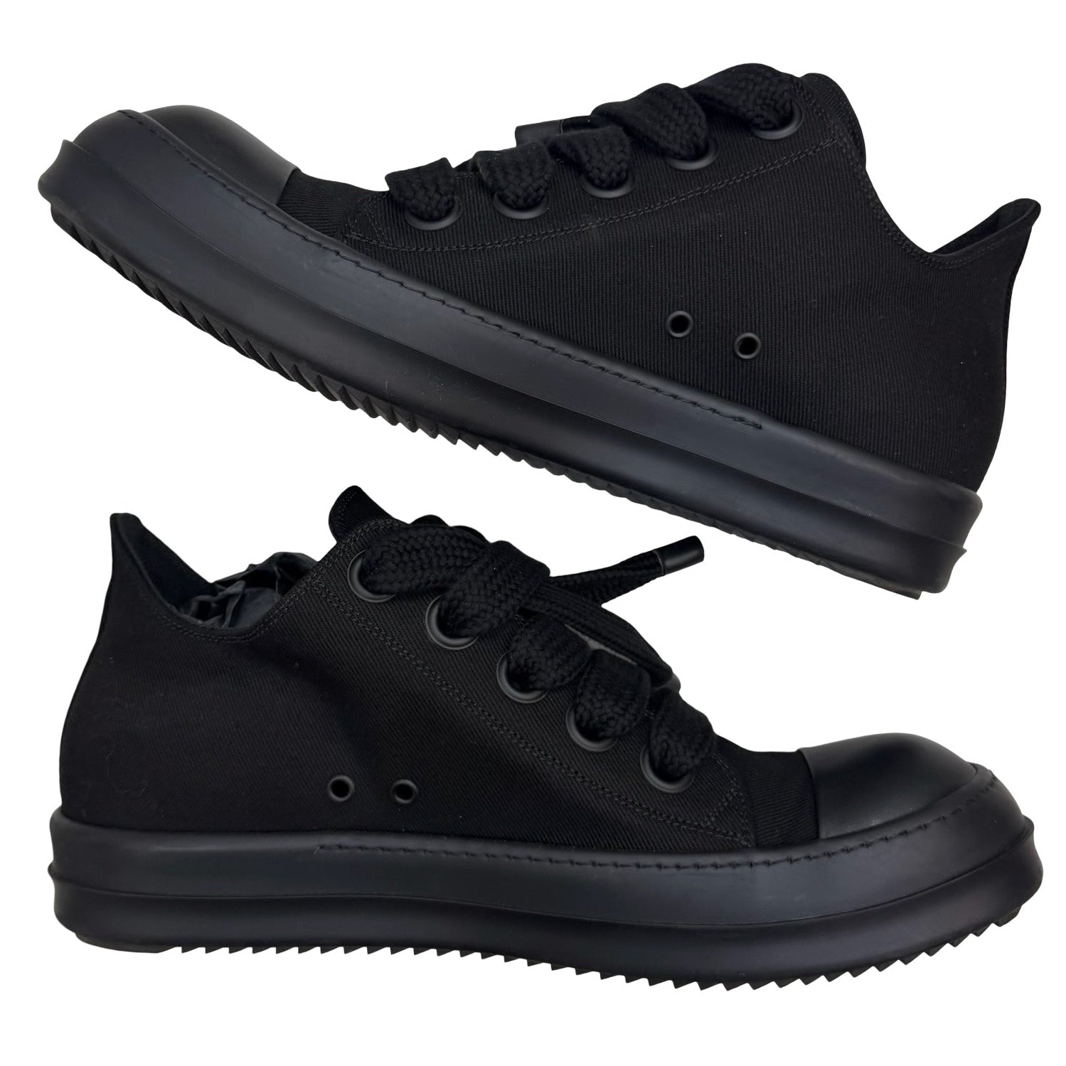 Rick Owens DRKSHDW Jumbolace Low Sneaker Black (Used)