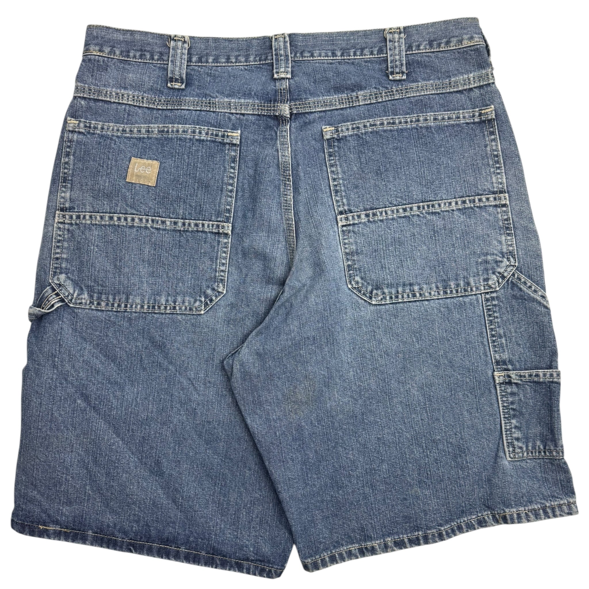 Lee Dungaree Baggy Jorts Light Wash