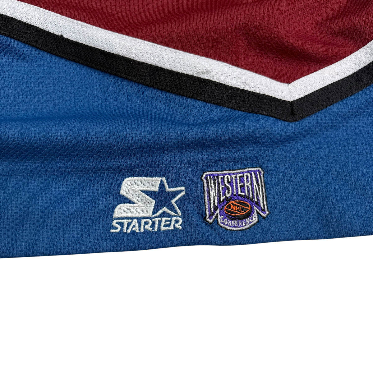 Vintage Colorado Avalanche Starter Western Conference Jersey Burgundy