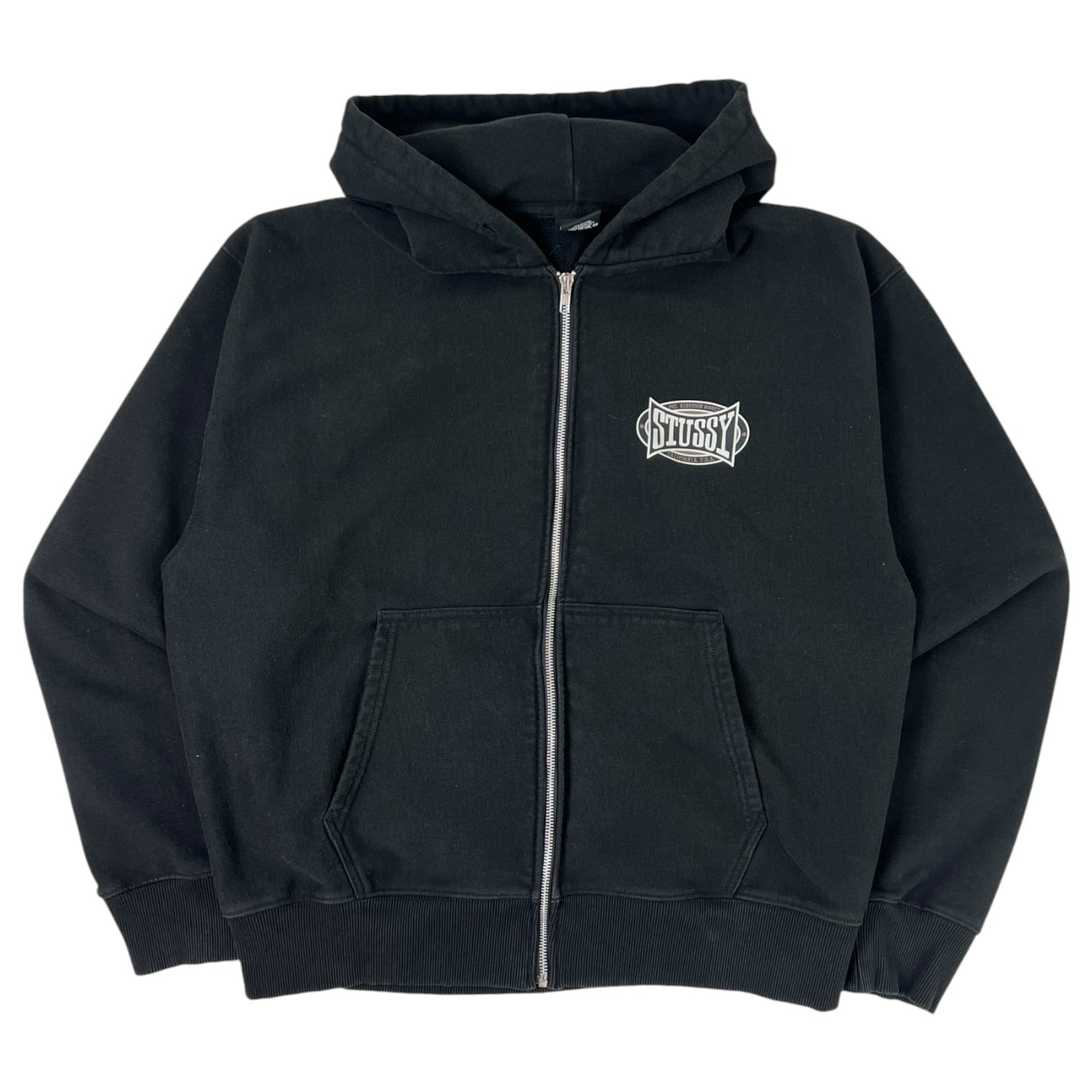トップス M 00s OLD STUSSY CHAMPION zip-up hoodie Stussy Champion Oval Zip Hoodie Black